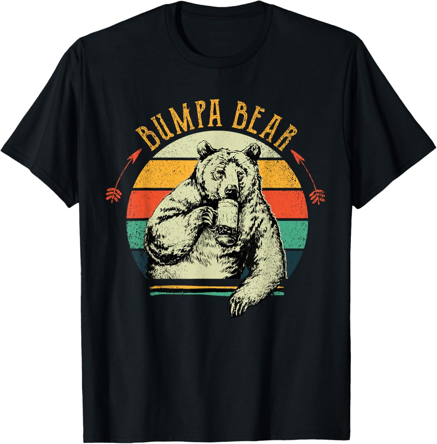 Vintage Bumpa Bear Shirt Funny Fathers Day T-Shirt - T-Shirt | Black