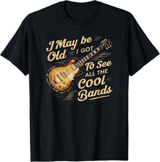 Cool Bands Quote Men Vintage Retro Music Lover Design T-Shirt - T-Shirt | Black