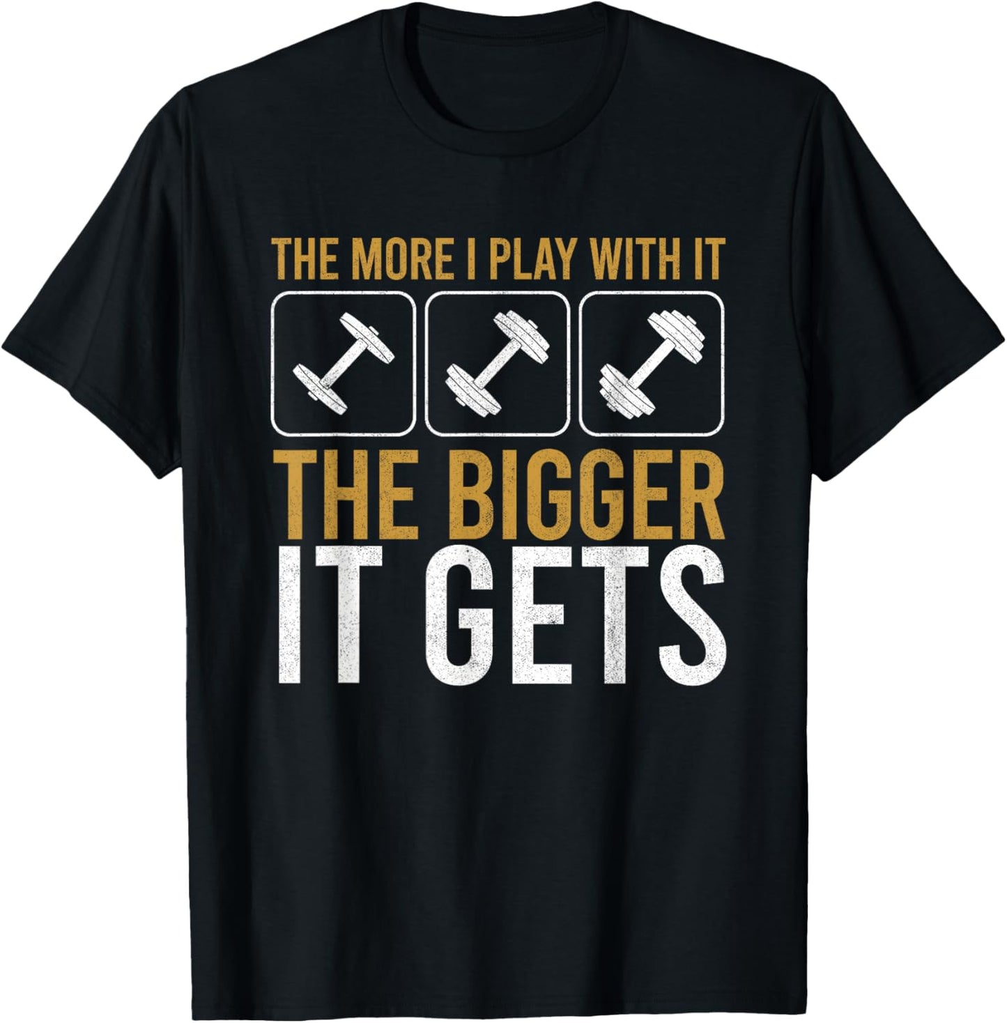 Muscles Get Bigger Bodybuilding Gym Workout Weightlifting T-Shirt - T-Shirt | Black