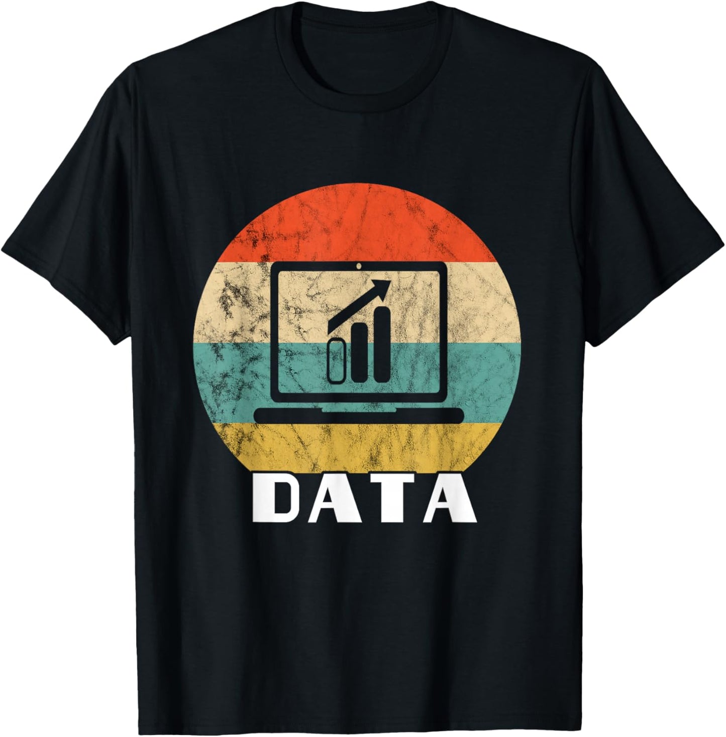 Data Analyst Retro Vintage Digital Data Analysis Software T-Shirt - T-Shirt | Black