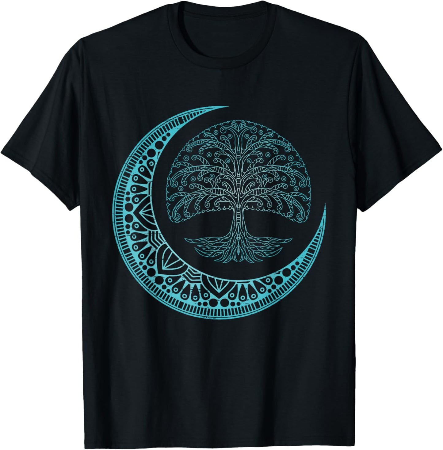 Mandala Tree Life Tattoo Mandala T-Shirt - T-Shirt | Black