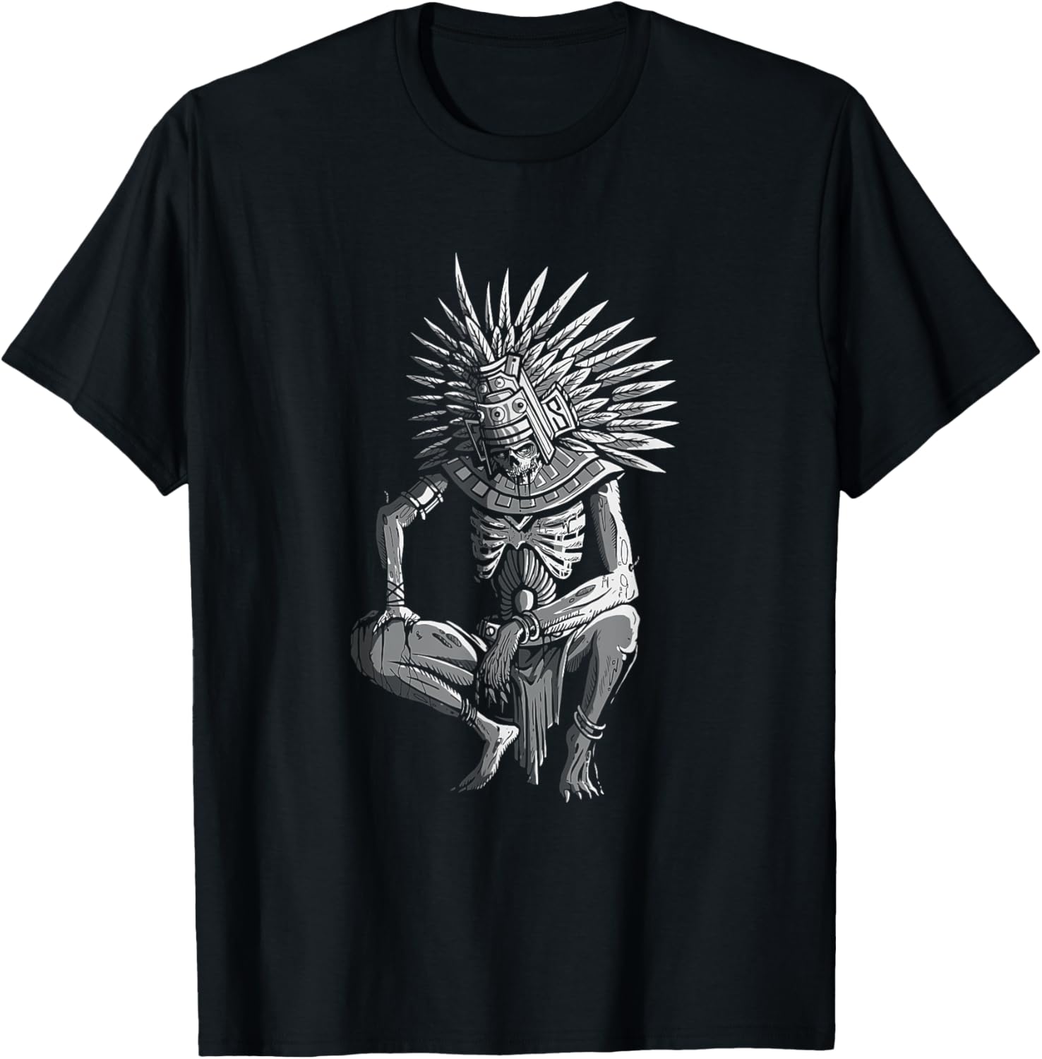 Azteca Mictlantecuhtli - God of the dead - Aztec God T-Shirt - T-Shirt | Black