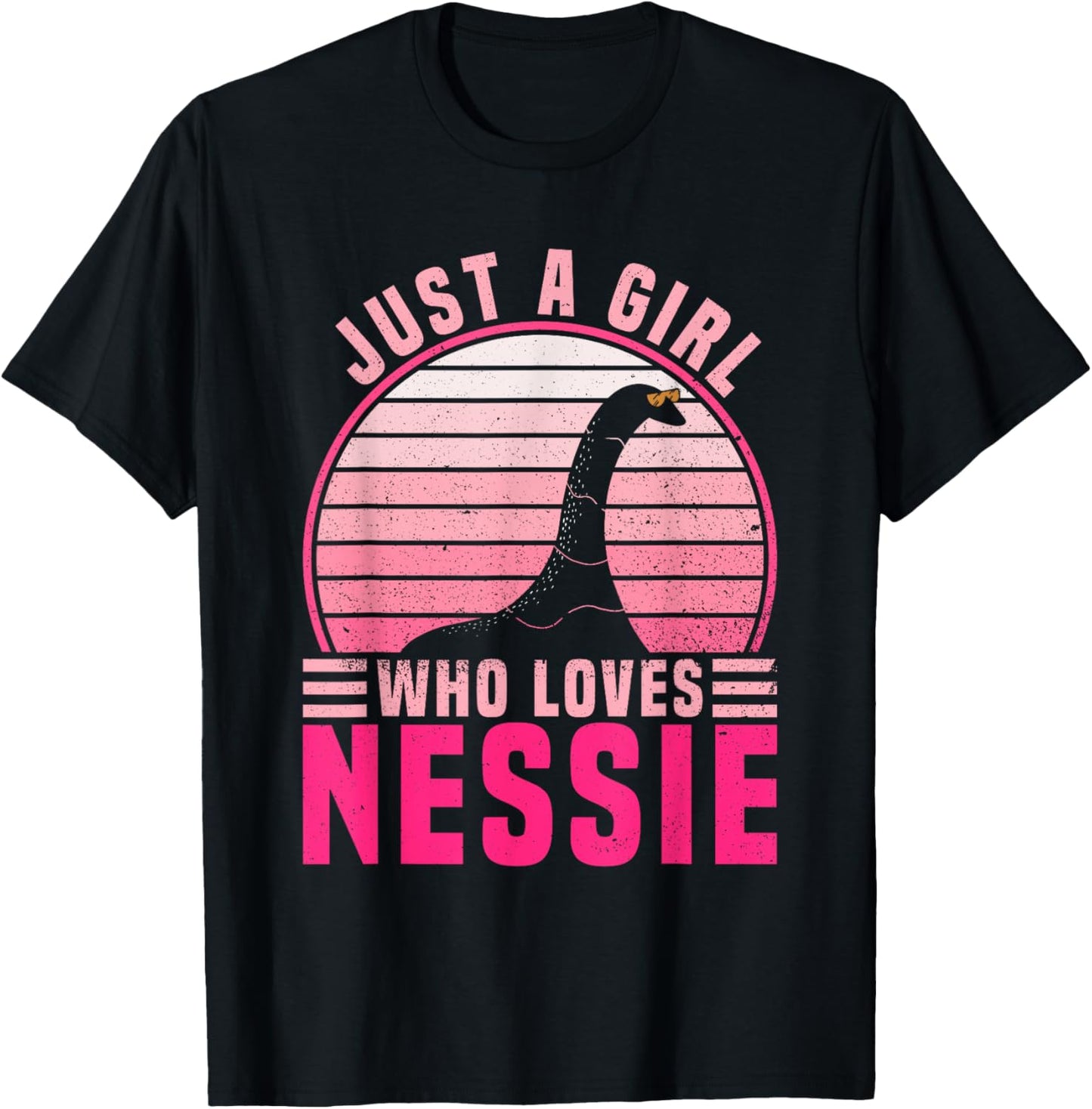 Just A Girl Who Loves Nessie - Loch Ness Monster T-Shirt - T-Shirt | Black