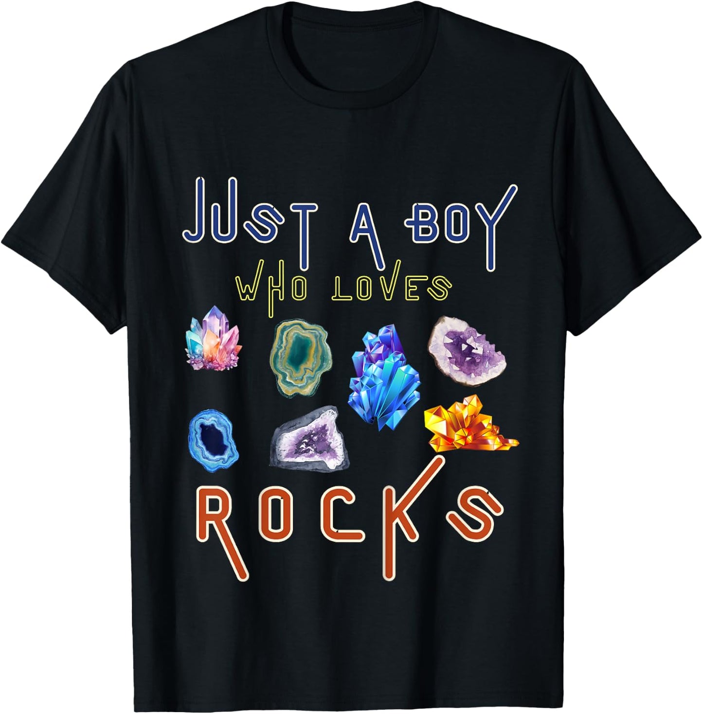Rock Lover Collector Funny Geologist Crystal Geodes Lover T-Shirt - T-Shirt | Black