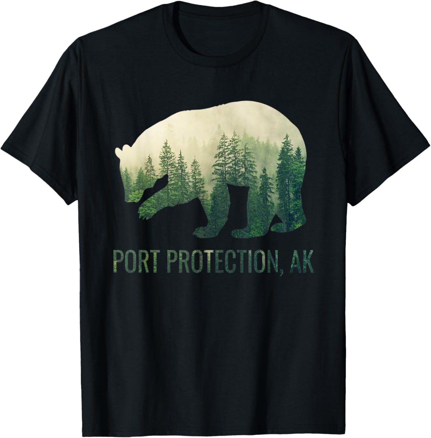 Port Protection Bear Southeast Alaska Tongass Wildlife T-Shirt - T-Shirt | Black