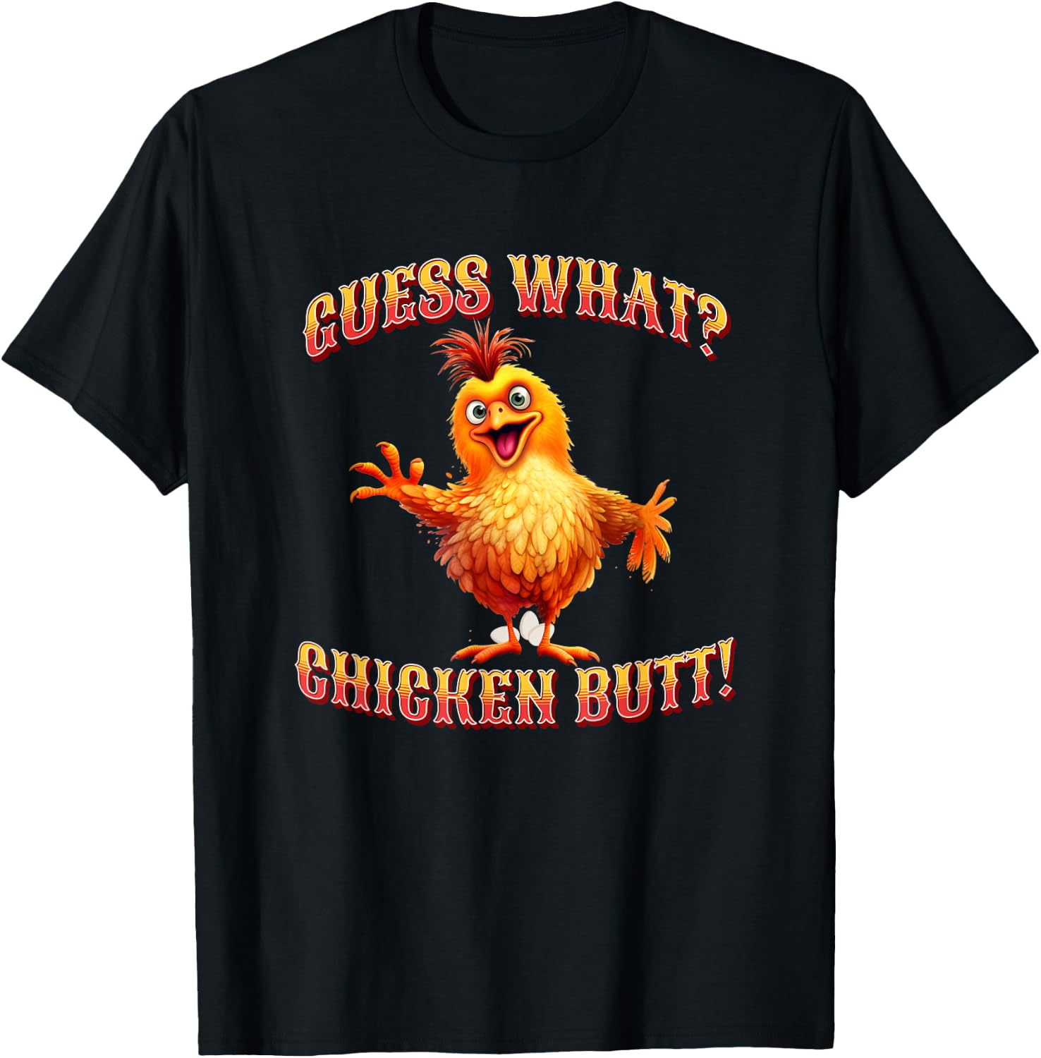 Guess What Chicken Butt Loves Peckers Yep I Talk To Chickens T-Shirt - T-Shirt | Black
