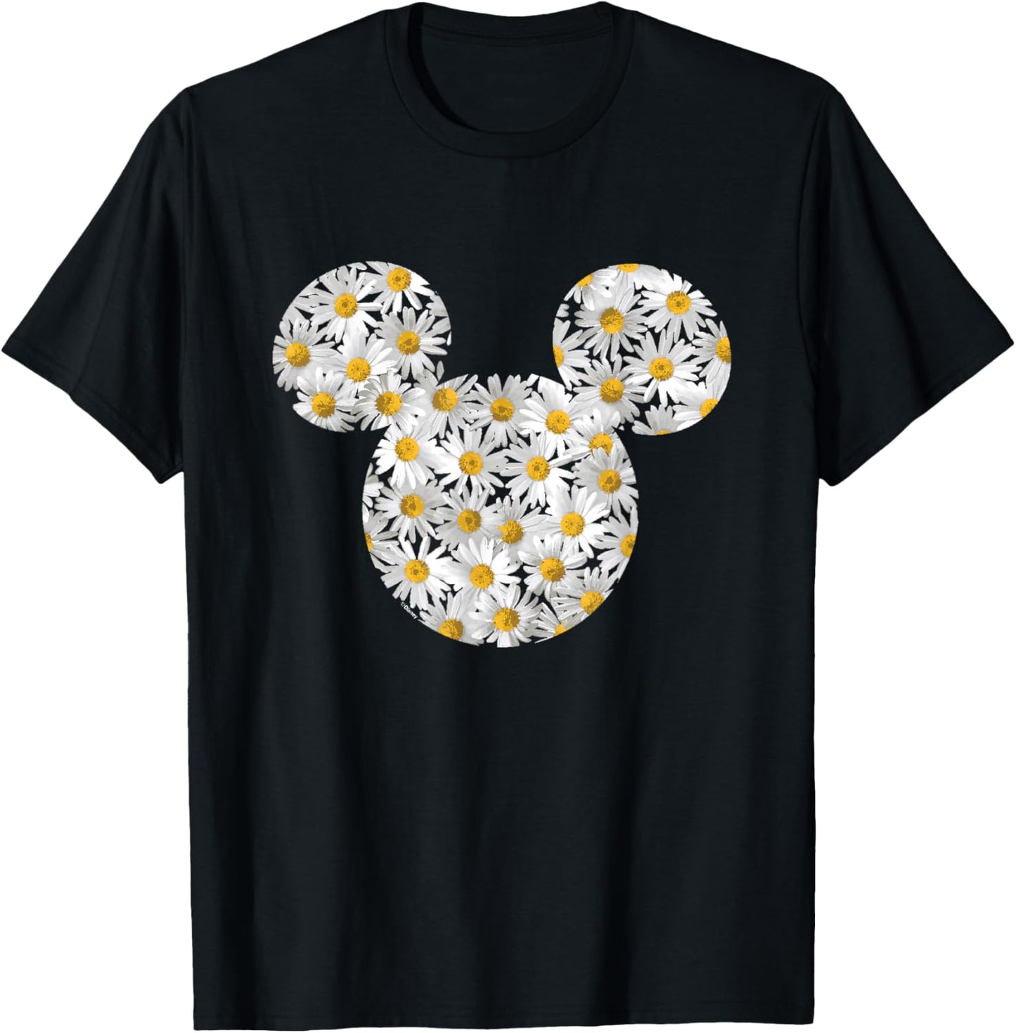 Mickey Mouse - Floral Daisies Small T-Shirt - T-Shirt | Black