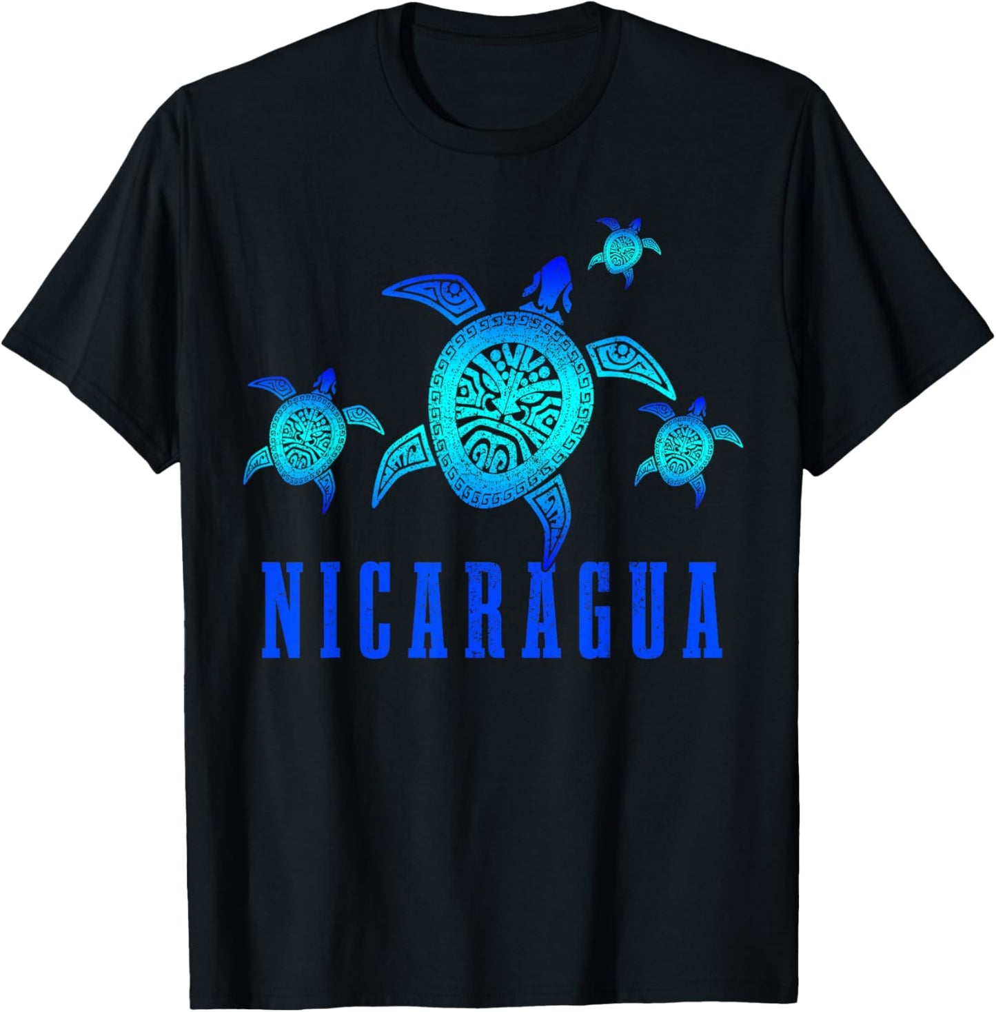 Nicaragua Sea Turtles Scuba Diving Diver Souvenir T-Shirt - T-Shirt | Black