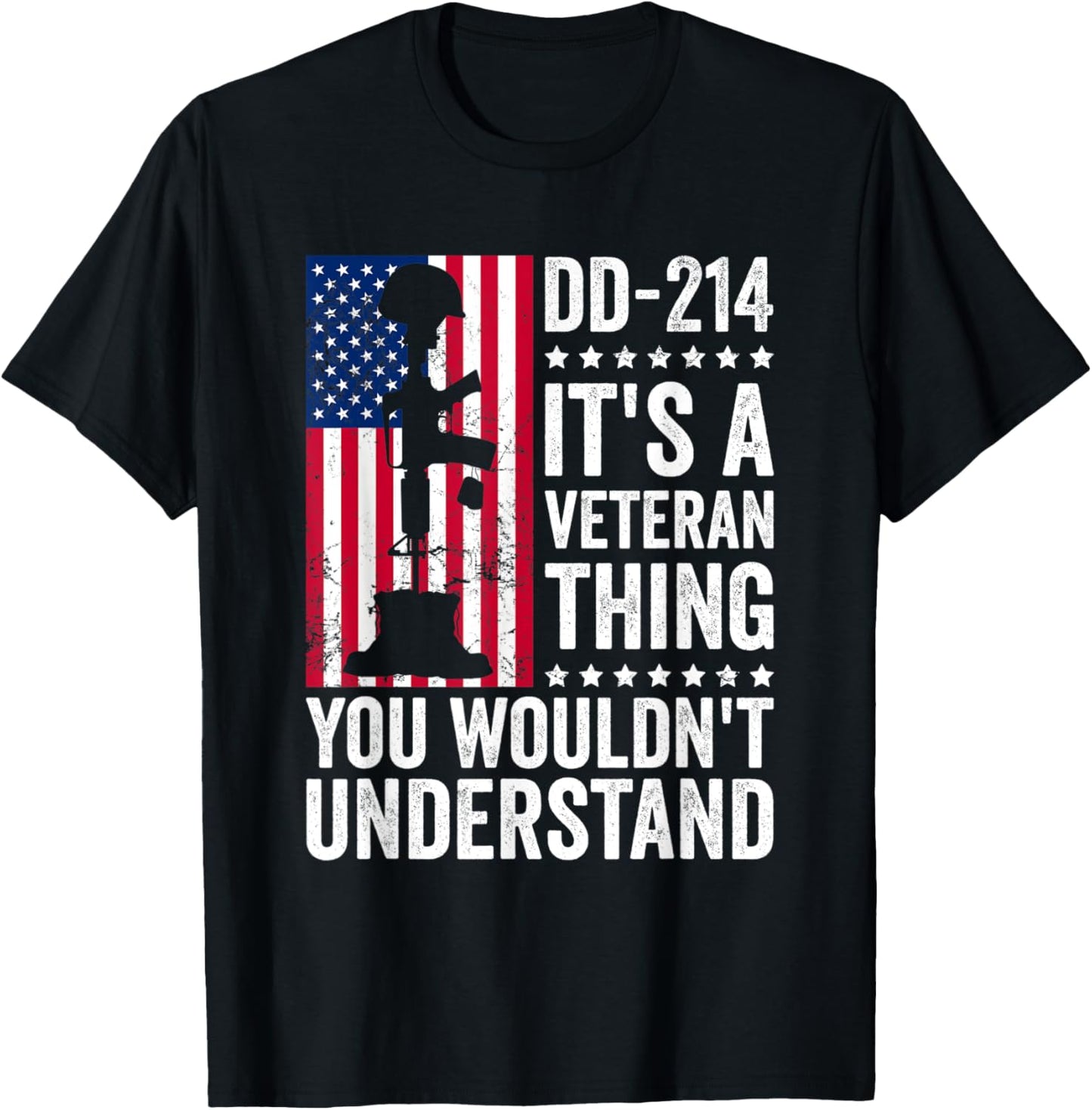 DD-214 It's A Veteran Thing You Wouldn't Understand T-Shirt - T-Shirt | Black