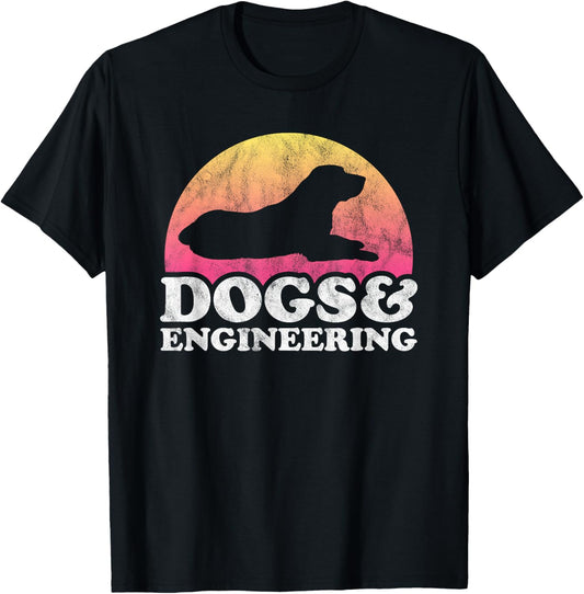 Dogs and Engineering Men's or Women's Dog T-Shirt - T-Shirt | Black