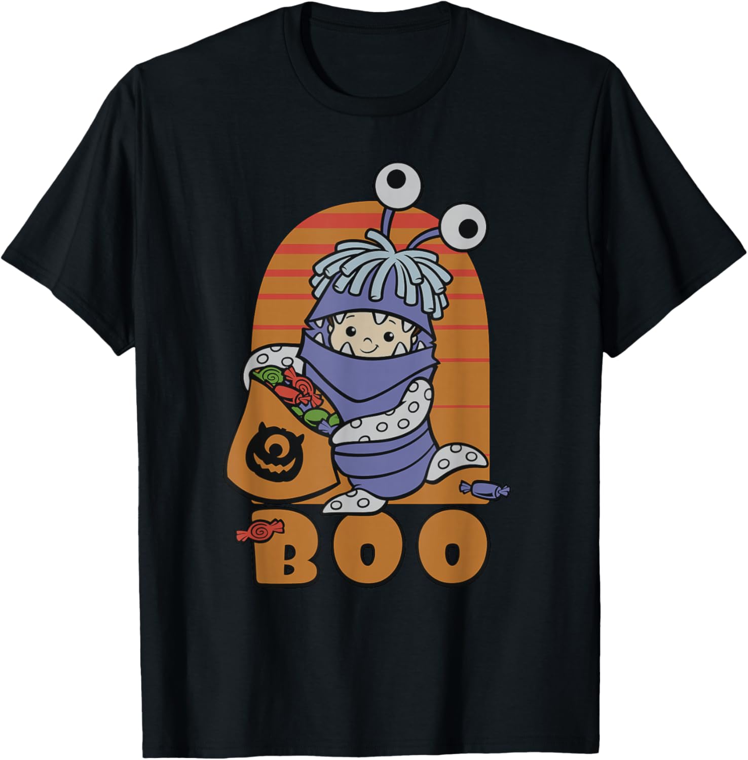 Disney Pixar Monster Inc Boo Halloween T-Shirt - T-Shirt | Black