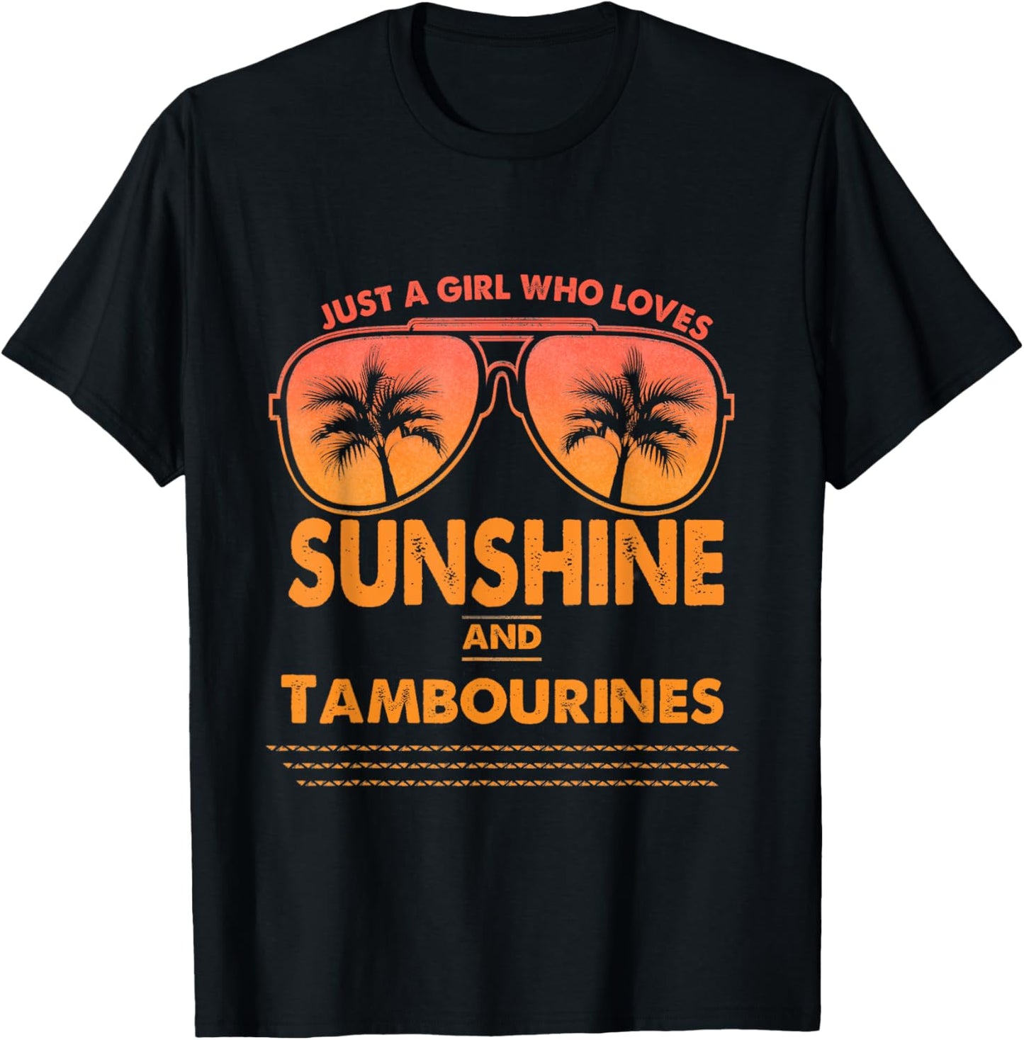 Just A Girl Who Loves Sunshine And Tambourines For Woman T-Shirt - T-Shirt | Black