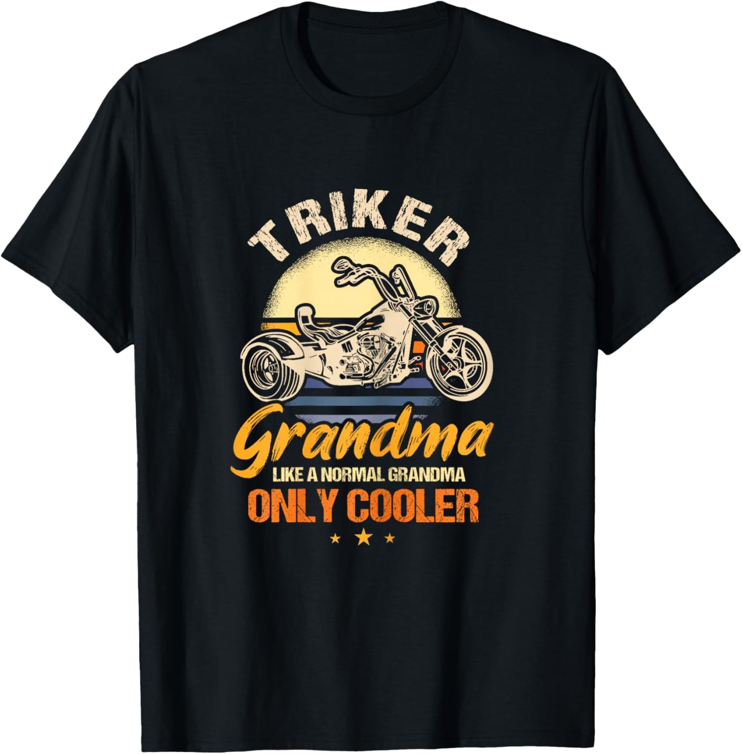 Funny Triker Grandma Motorcycle Trike Design Women T-Shirt - T-Shirt | Black