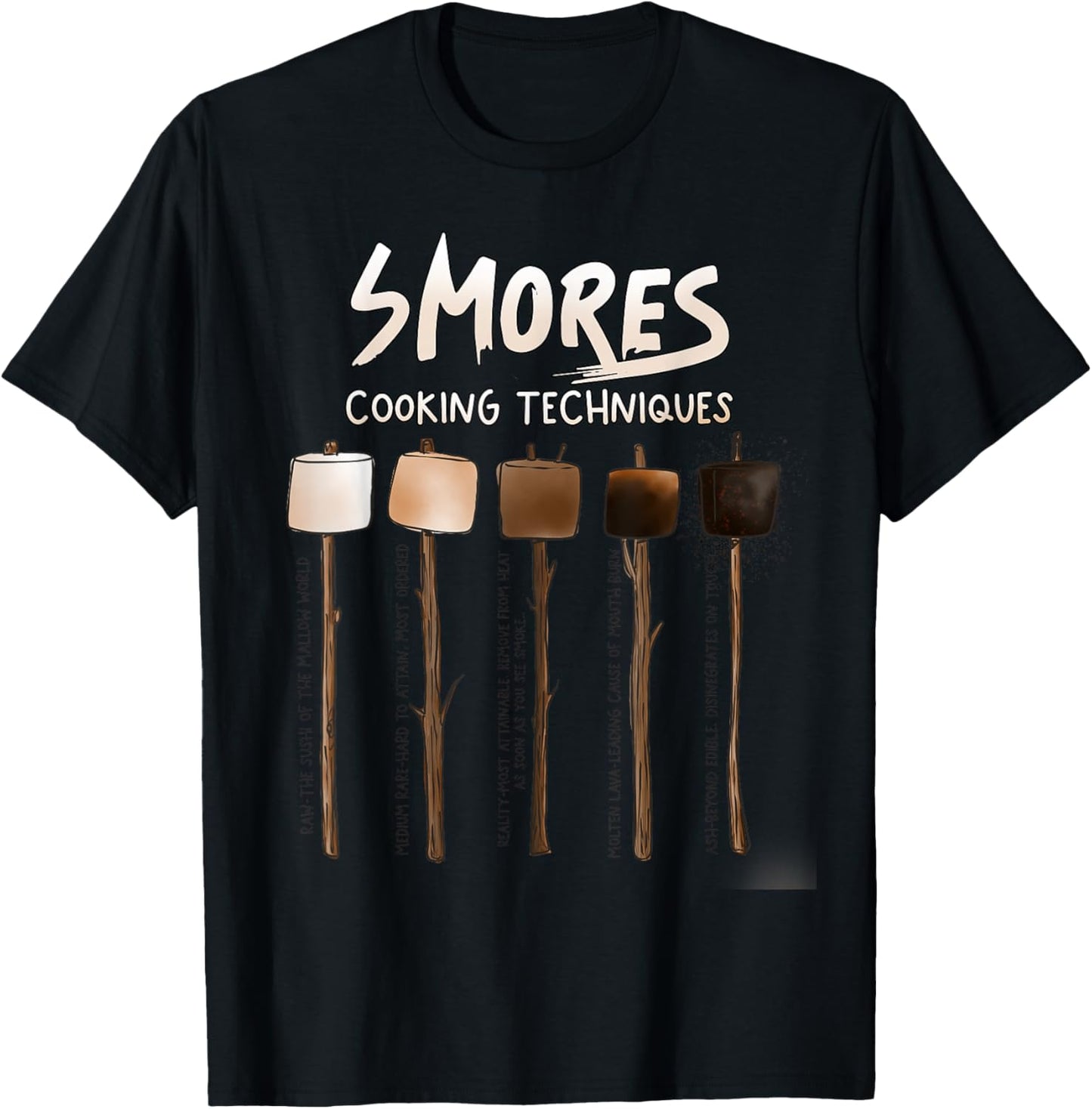 Cute Funny Smores for campers men women and kids T-Shirt - T-Shirt | Black