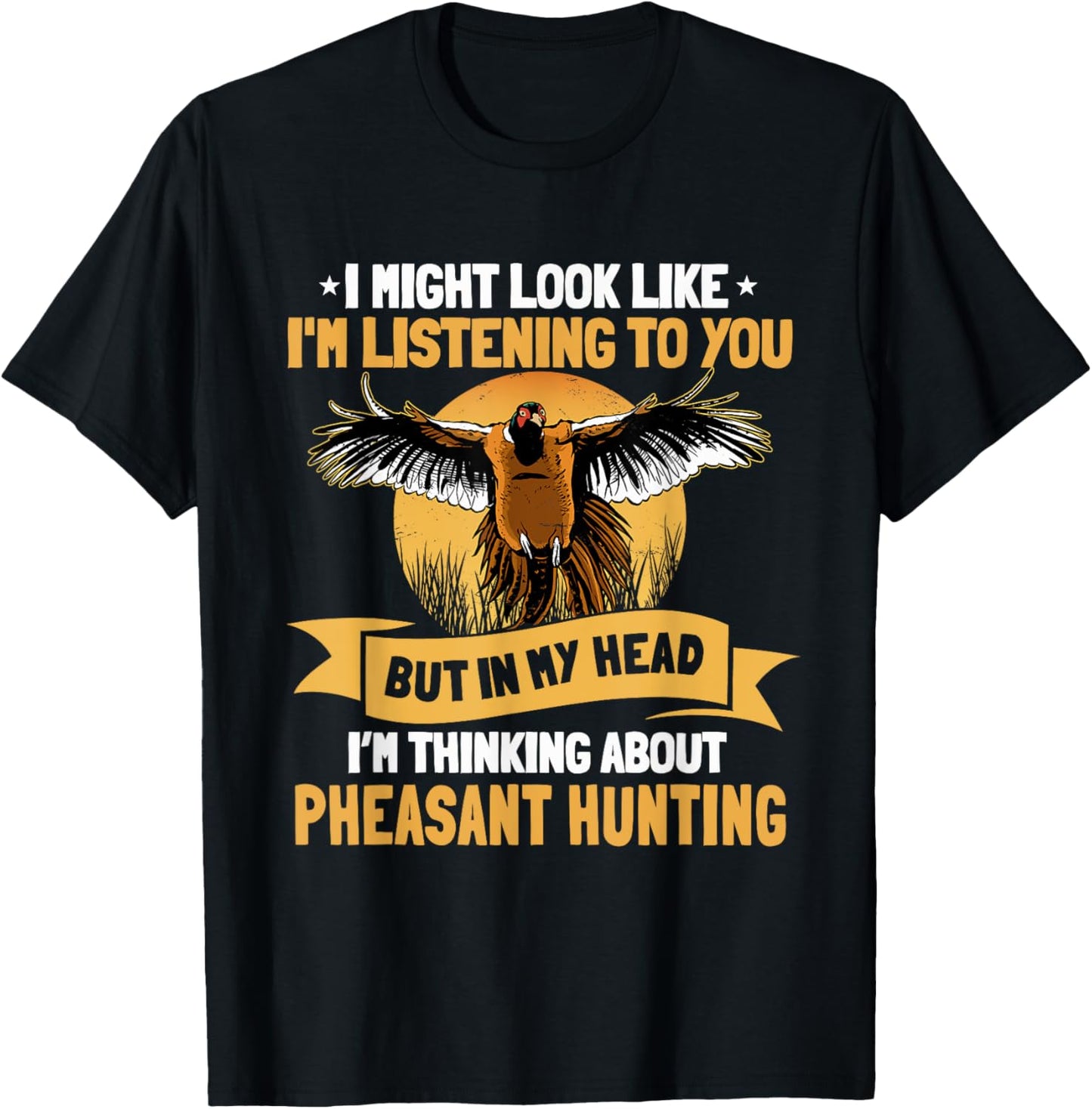 Pheasant Hunting Bird Game Activity T-Shirt - T-Shirt | Black