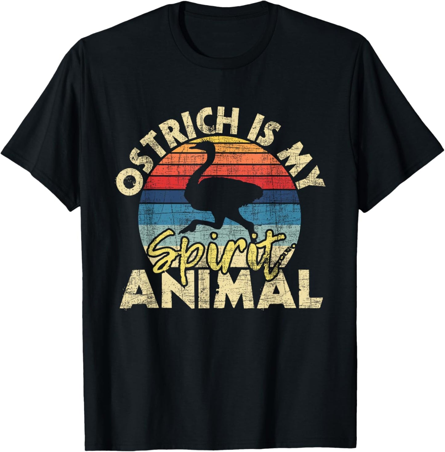 Ostrich Is My Spirit Animal - Zookeeper Animal Lover T-Shirt - T-Shirt | Black