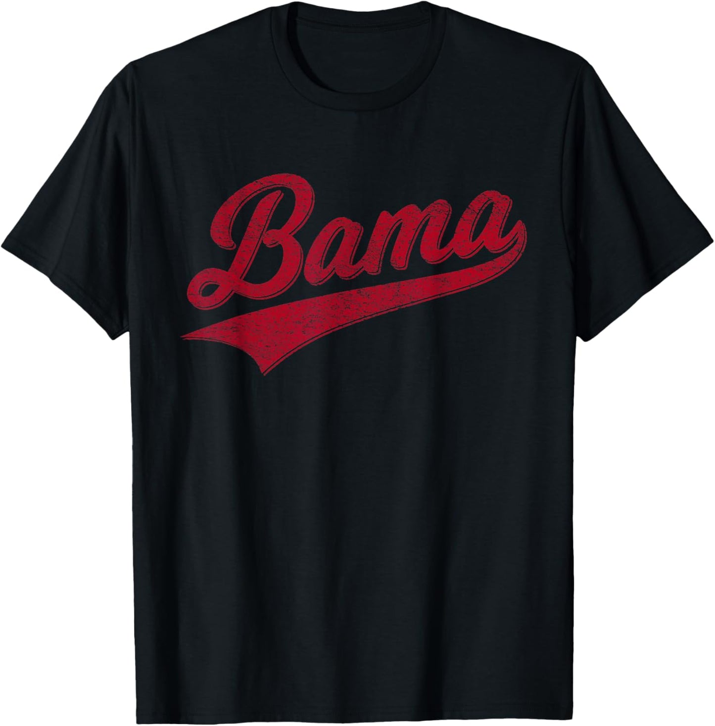 Bama Alabama Varsity Script Classics Sports Jersey Style T-Shirt - T-Shirt | Black