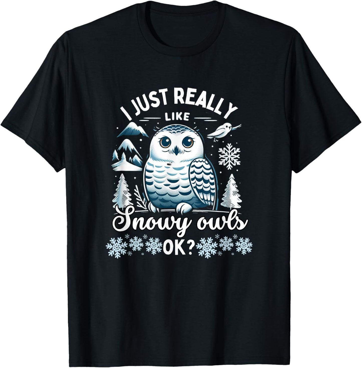 Snowy Owl Lover Snowy Owls T-Shirt - T-Shirt | Black