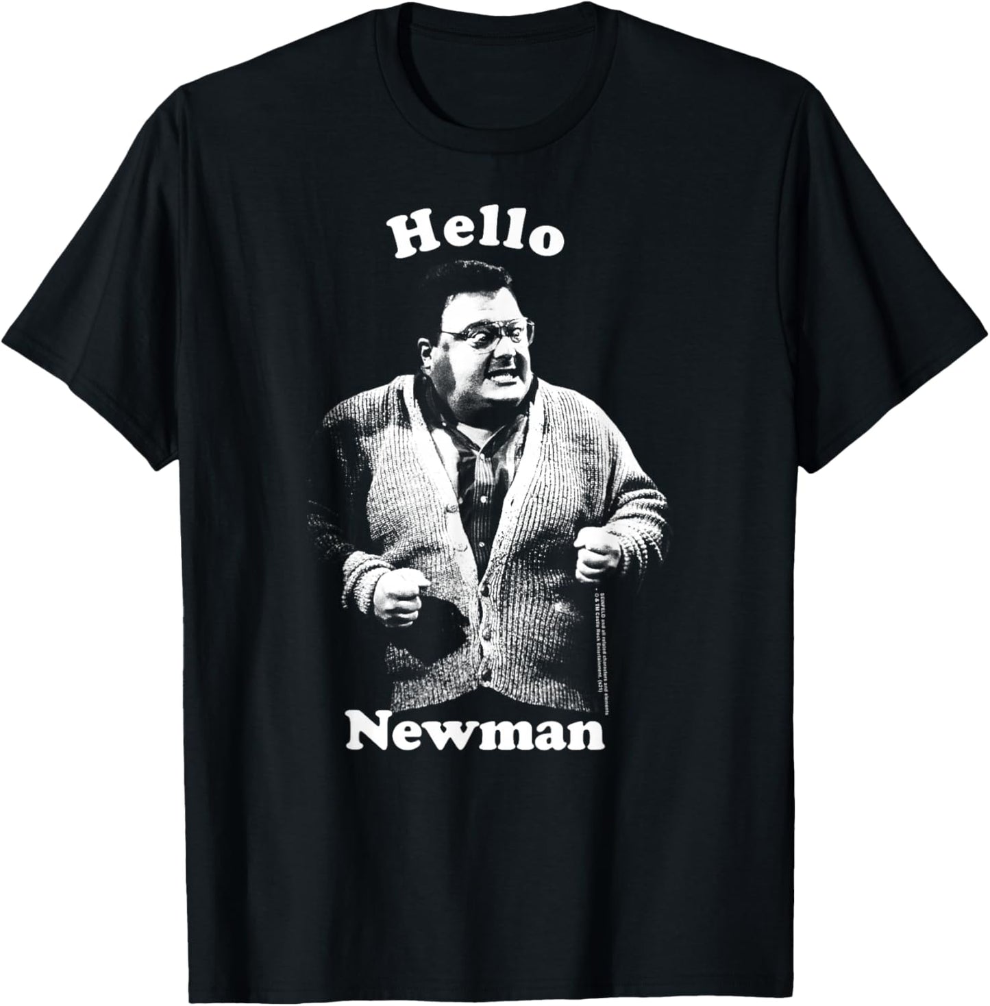 Seinfeld Hello Newman Portrait Funny 90's TV Show T-Shirt - T-Shirt | Black