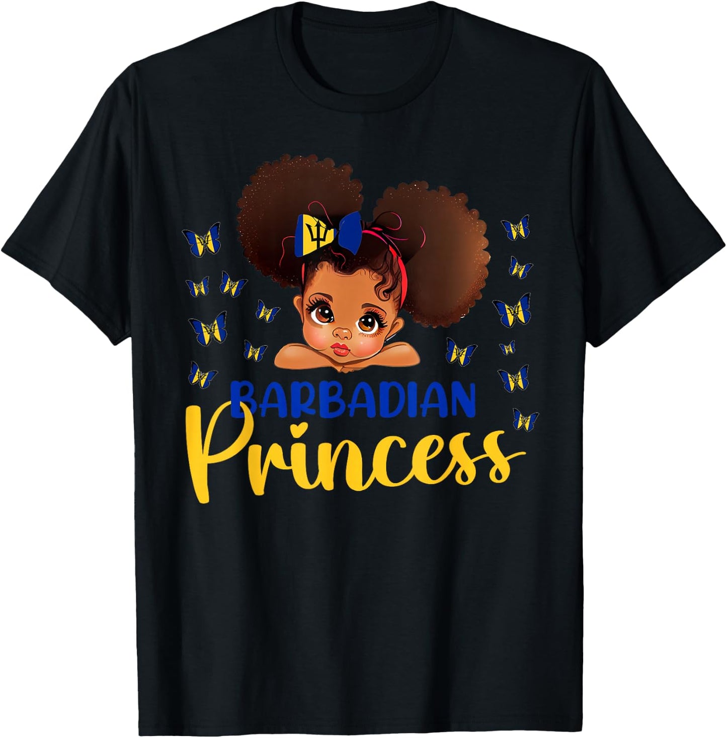 Barbadian Princess Barbados for Black Girls Kids T-Shirt - T-Shirt | Black