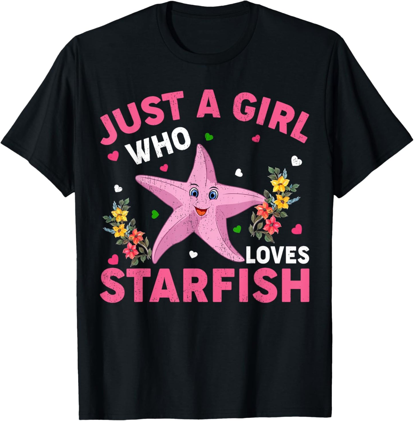 Starfish Lover Just A Girl Who Loves Starfish T-Shirt - T-Shirt | Black