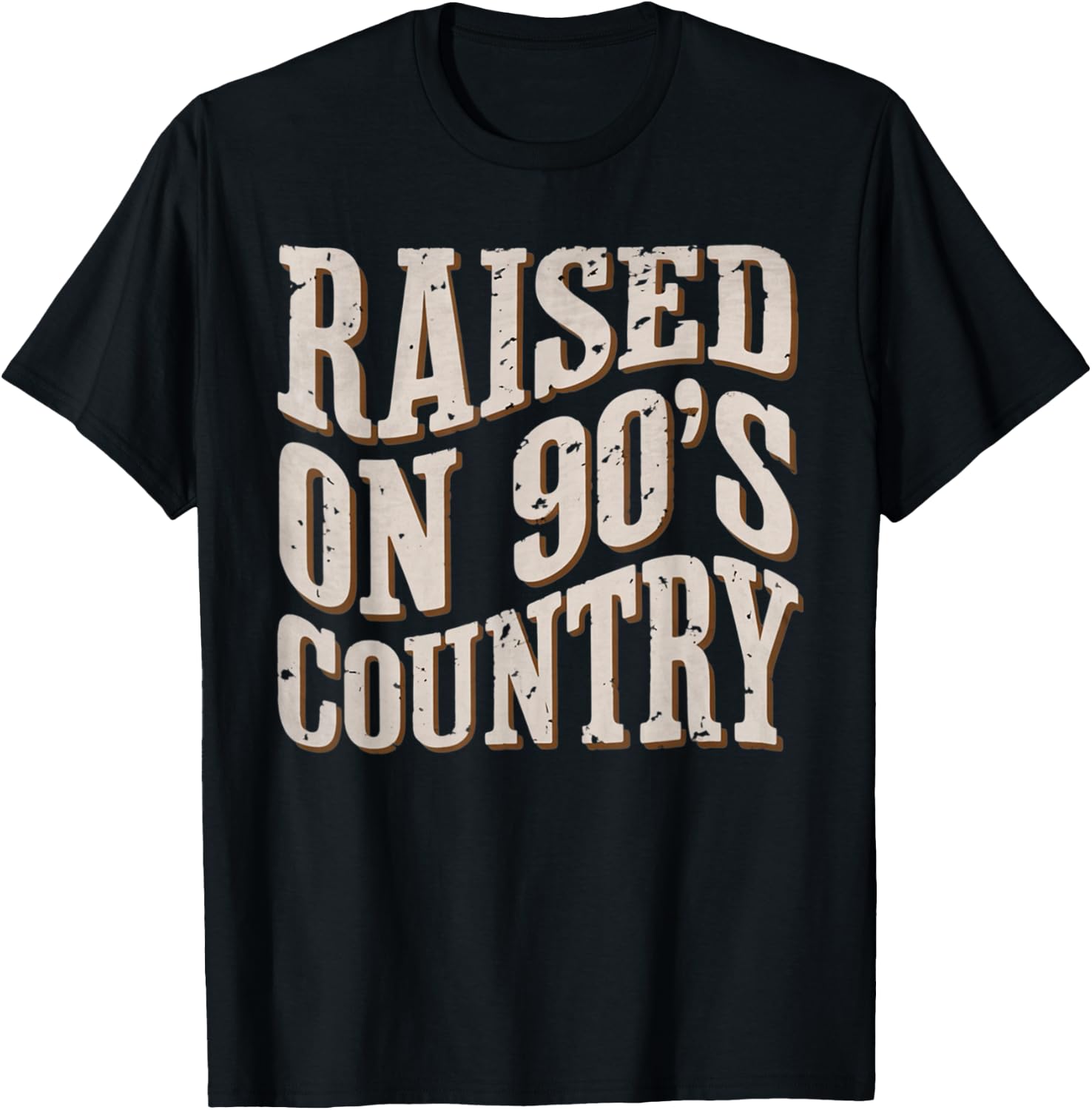 Country Men Women Raised On 90’s Country Music 90s country T-Shirt - T-Shirt | Black