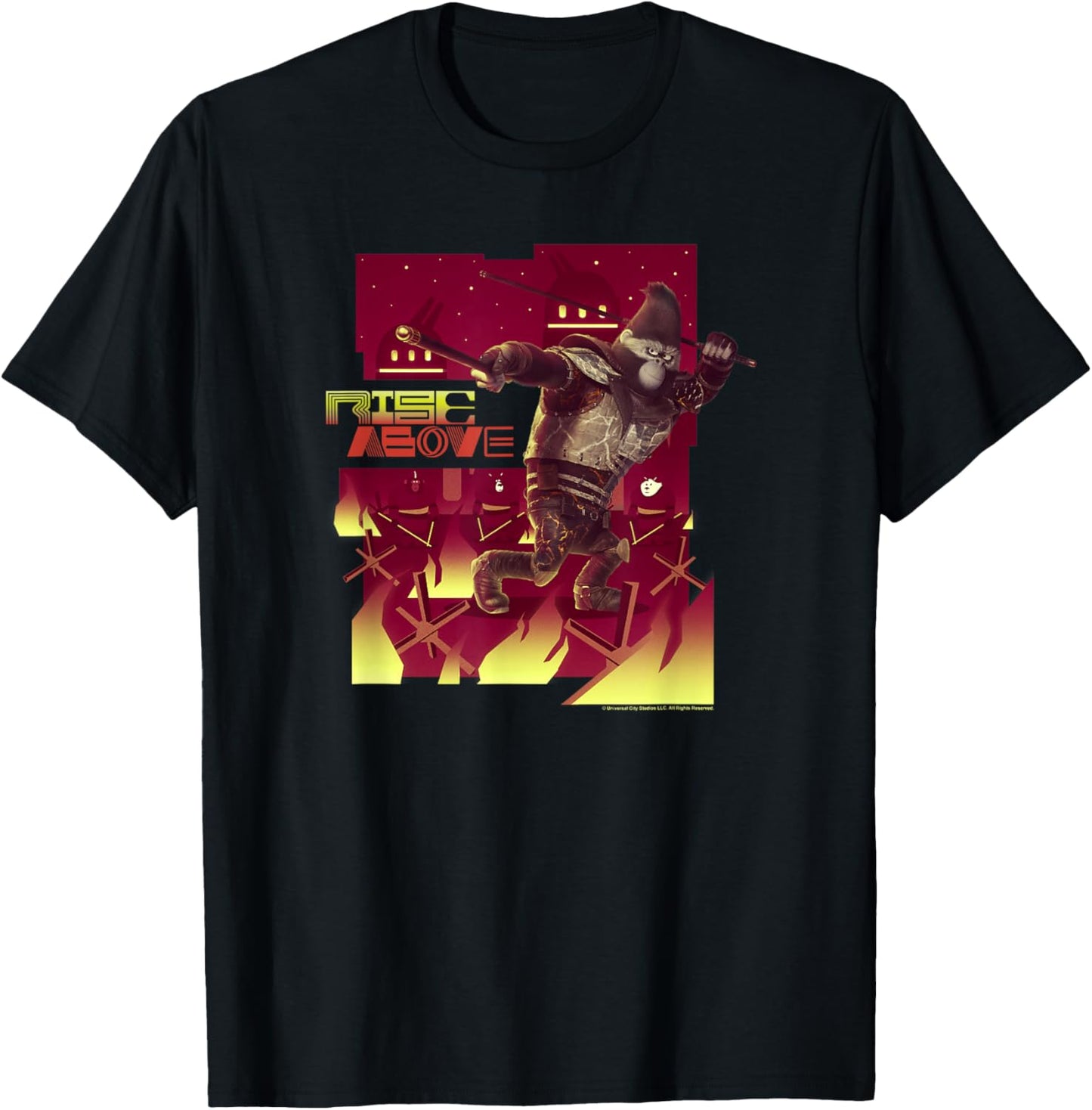Sing 2 Johnny Rise Above Poster T-Shirt - T-Shirt | Black
