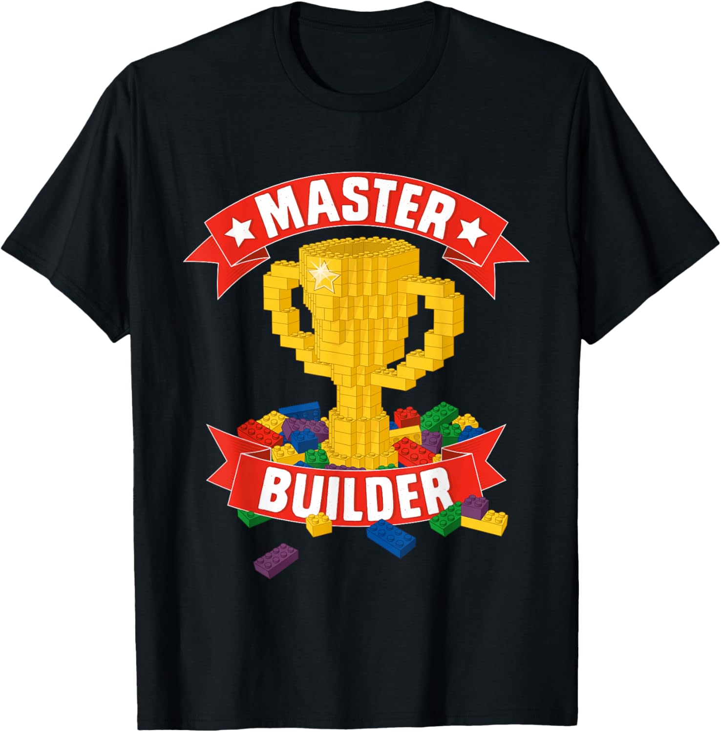 Master Builder Building Blocks T-Shirt - T-Shirt | Black