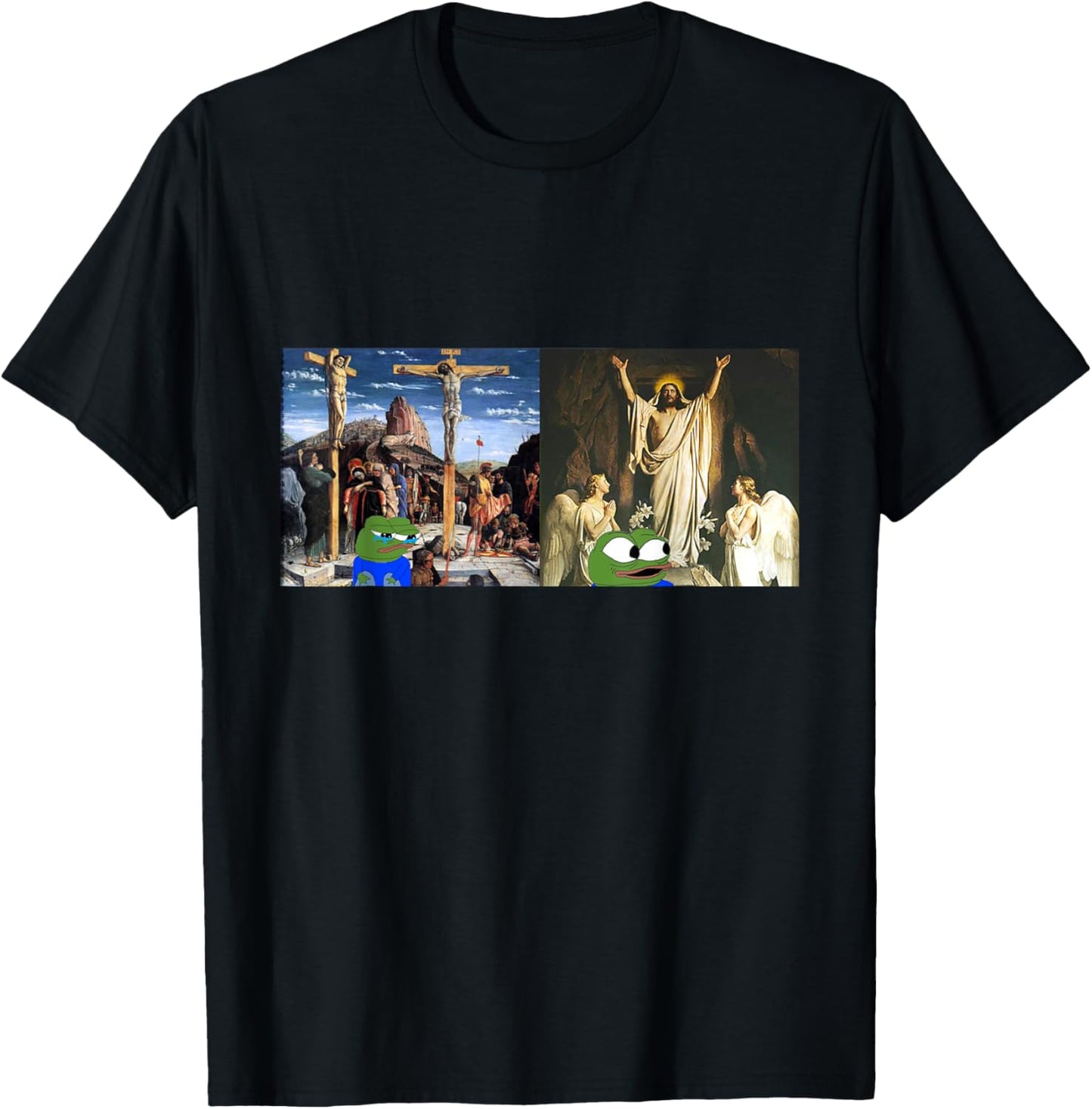 Apu Apustaja HE HAS RISEN Miracle Jesus T-Shirt - T-Shirt | Black