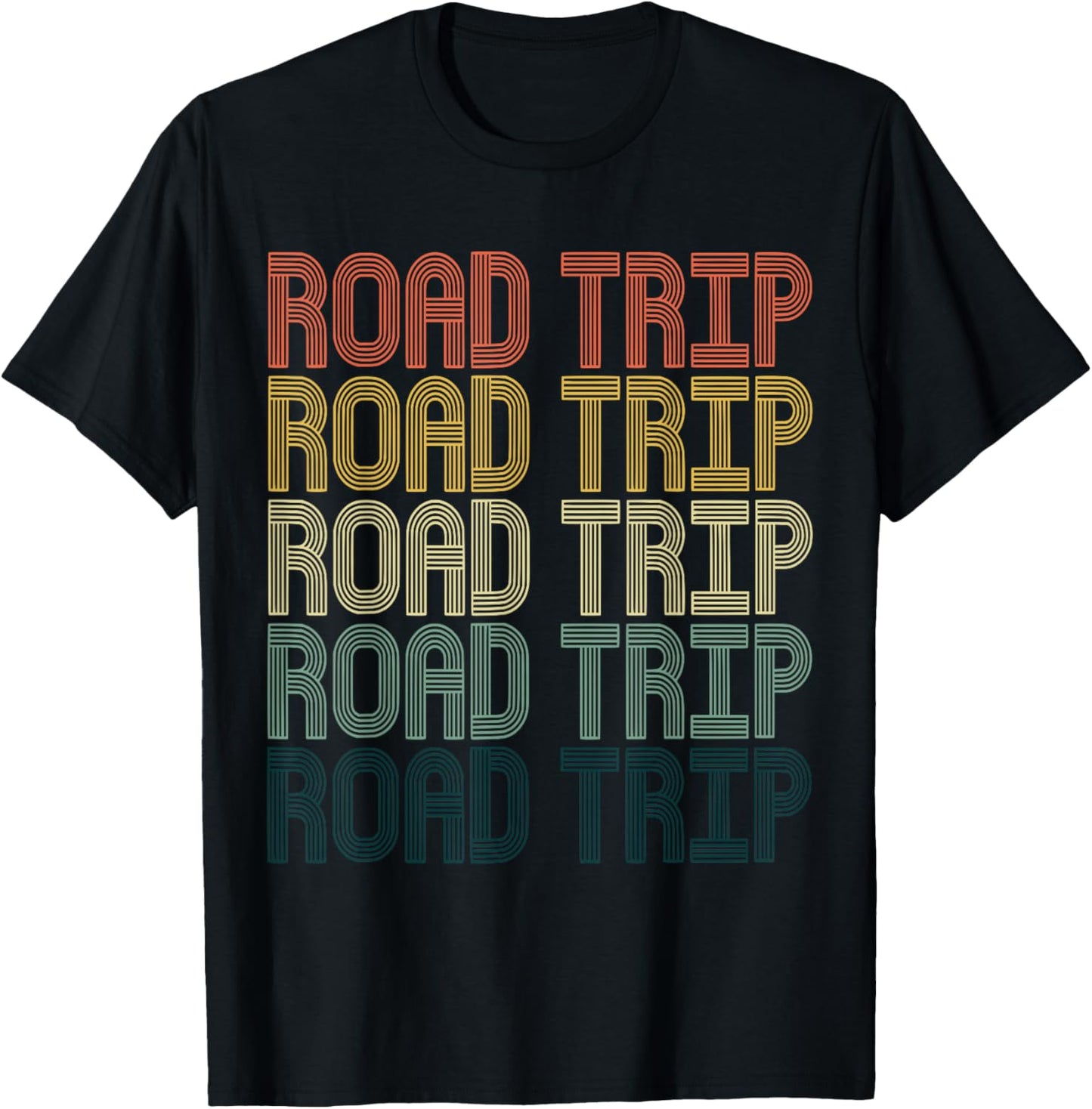 Road Trip 2022 Vintage Matching Family T-Shirt - T-Shirt | Black