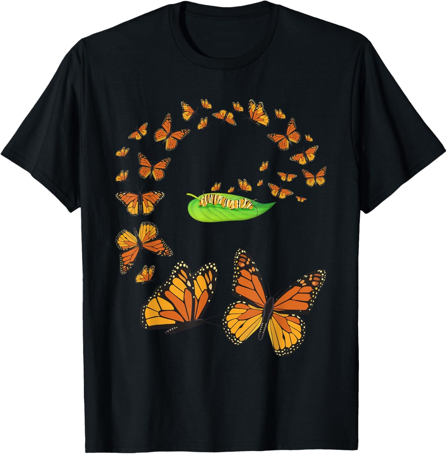 Colorful Metamorphosis - Butterfly Lover Butterflies T-Shirt - T-Shirt | Black