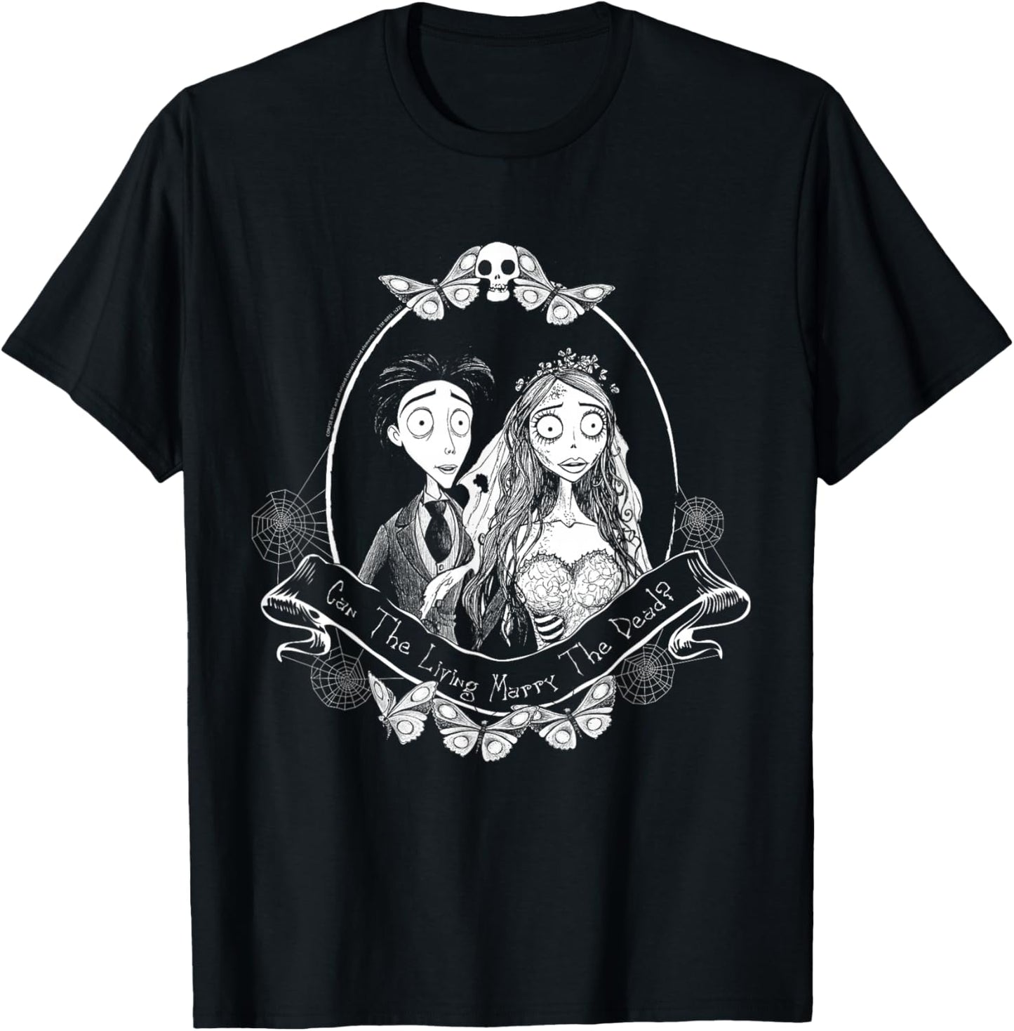 Corpse Bride Can The Living Marry The Dead? Movie T-Shirt - T-Shirt | Black