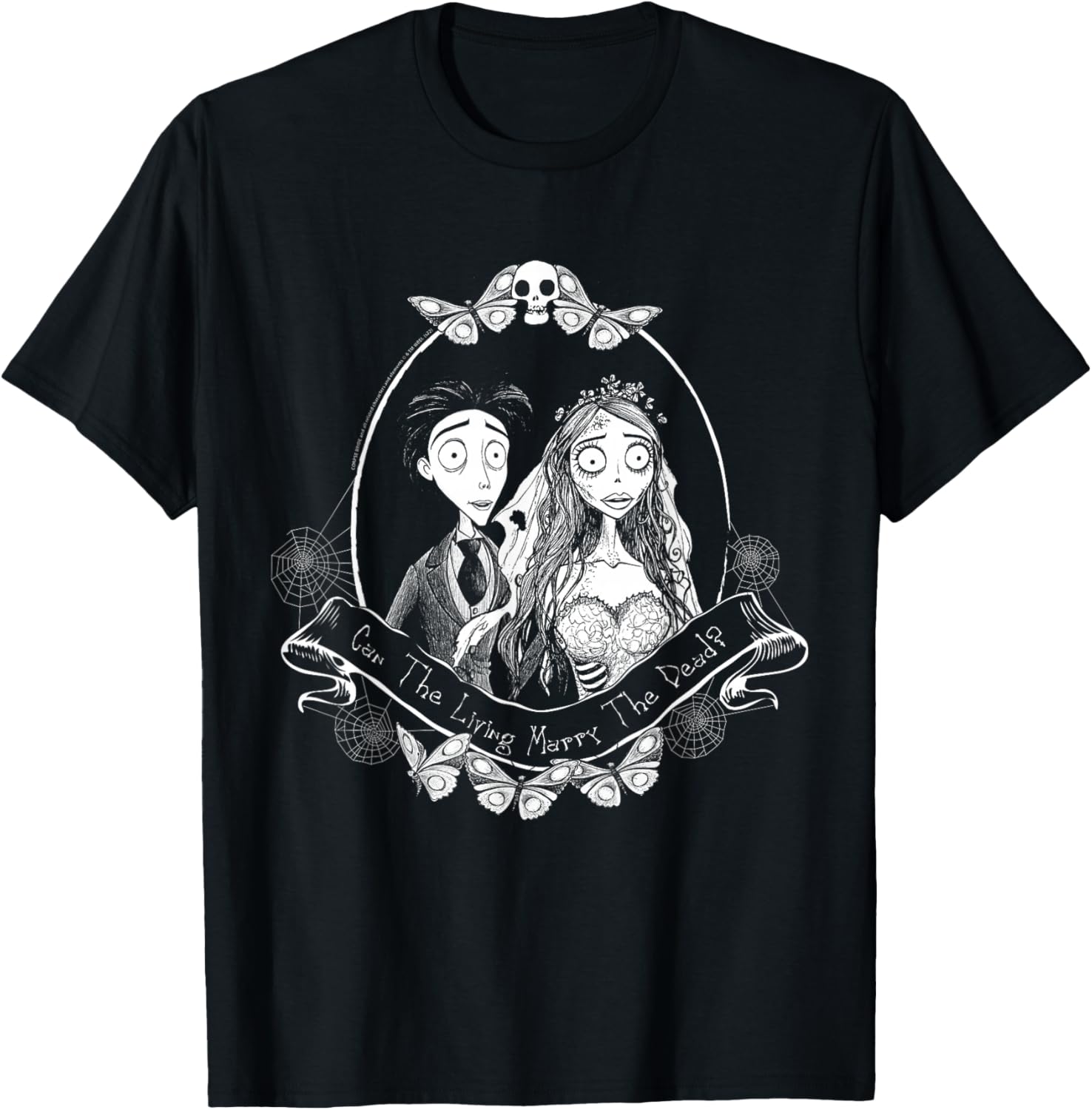 Corpse Bride Can The Living Marry The Dead? Movie T-Shirt - T-Shirt | Black