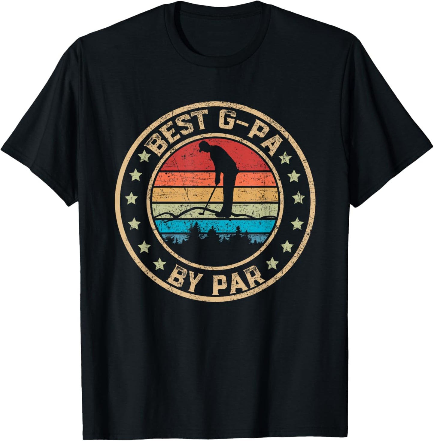 Best G-Pa by Par Golf Lover Funny Fathers Day T-Shirt - T-Shirt | Black