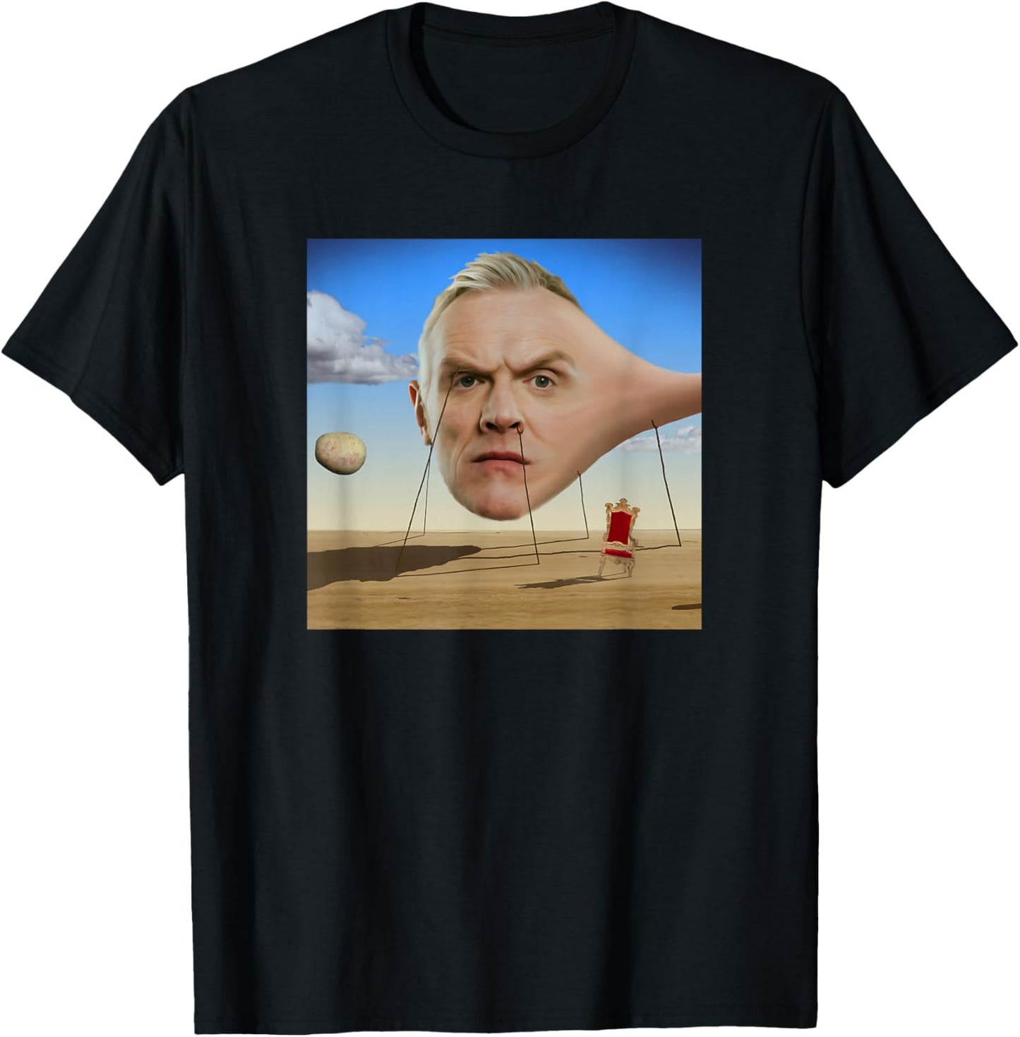 Taskmaster Dali Greg Davies , -Adults, Black, Small T-Shirt - T-Shirt | Black