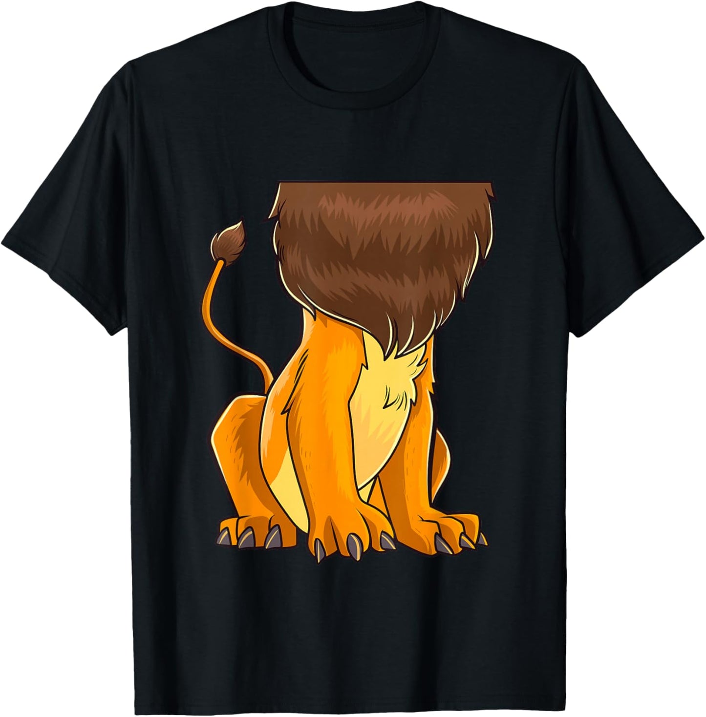 Lion Body Costume Mane Cute Headless Funny Lions Halloween T-Shirt - T-Shirt | Black
