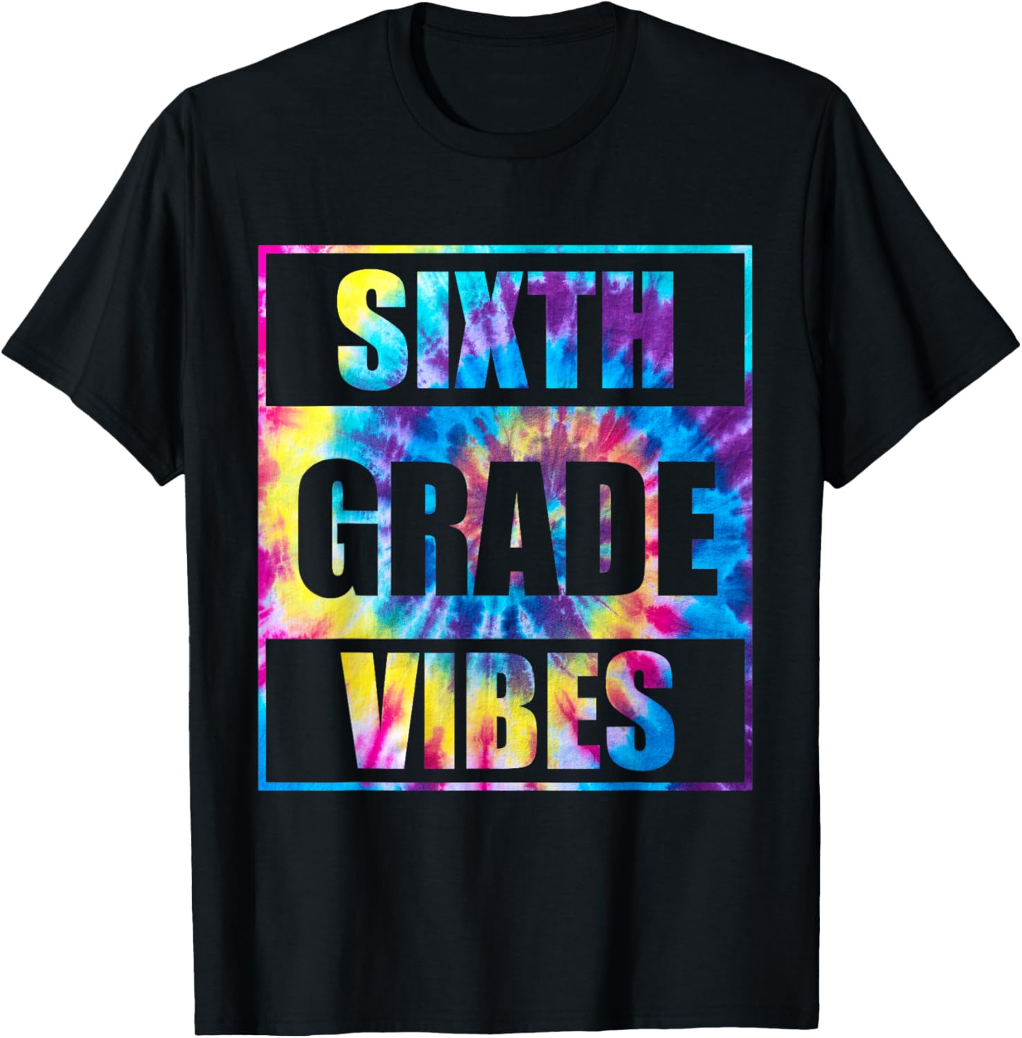 Back To School 6th Grade Vibes First Day Of School Teachers T-Shirt - T-Shirt | Black