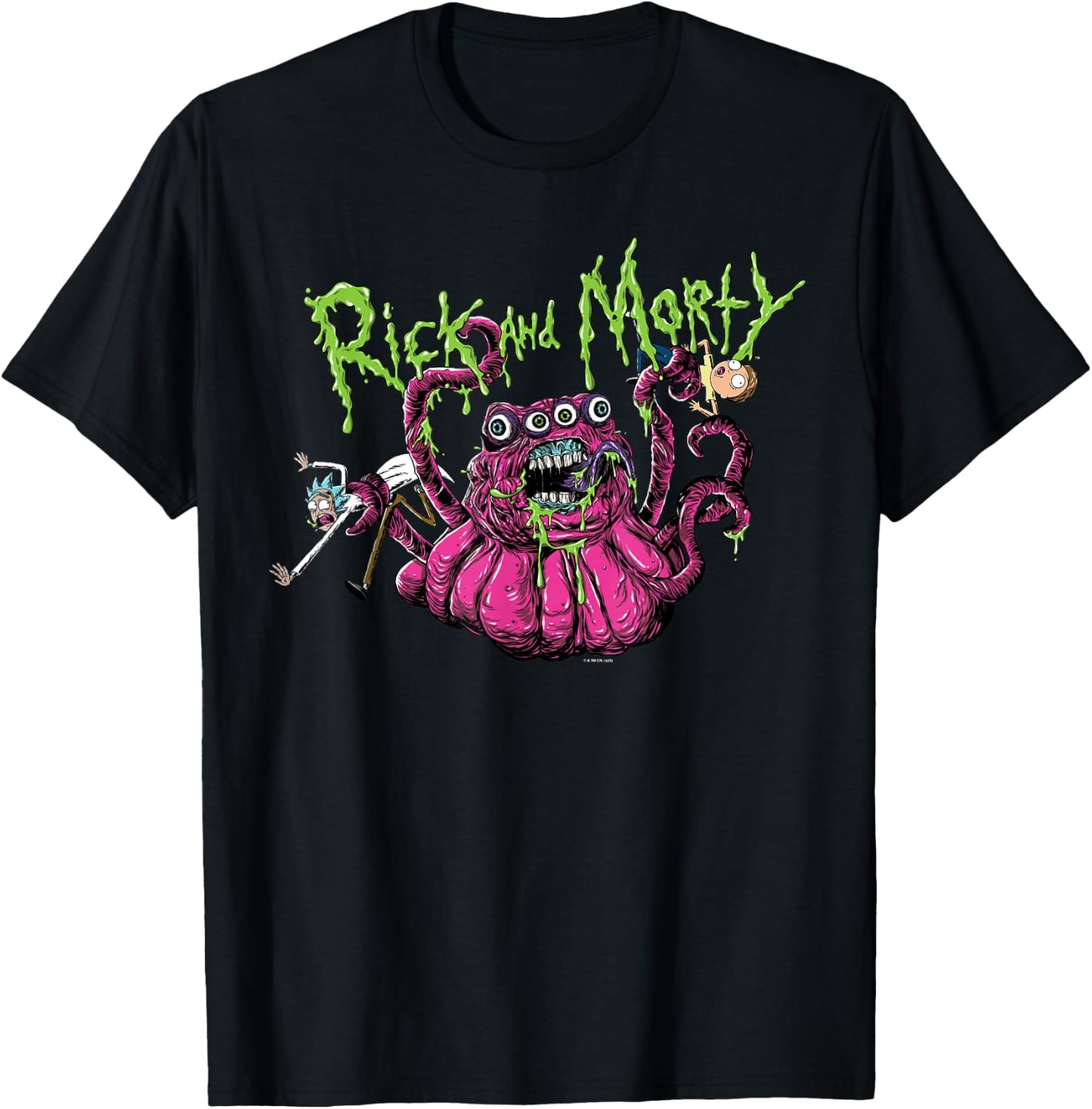 Rick and Morty Alien Adult Cartoon Fashion T-Shirt - T-Shirt | Black