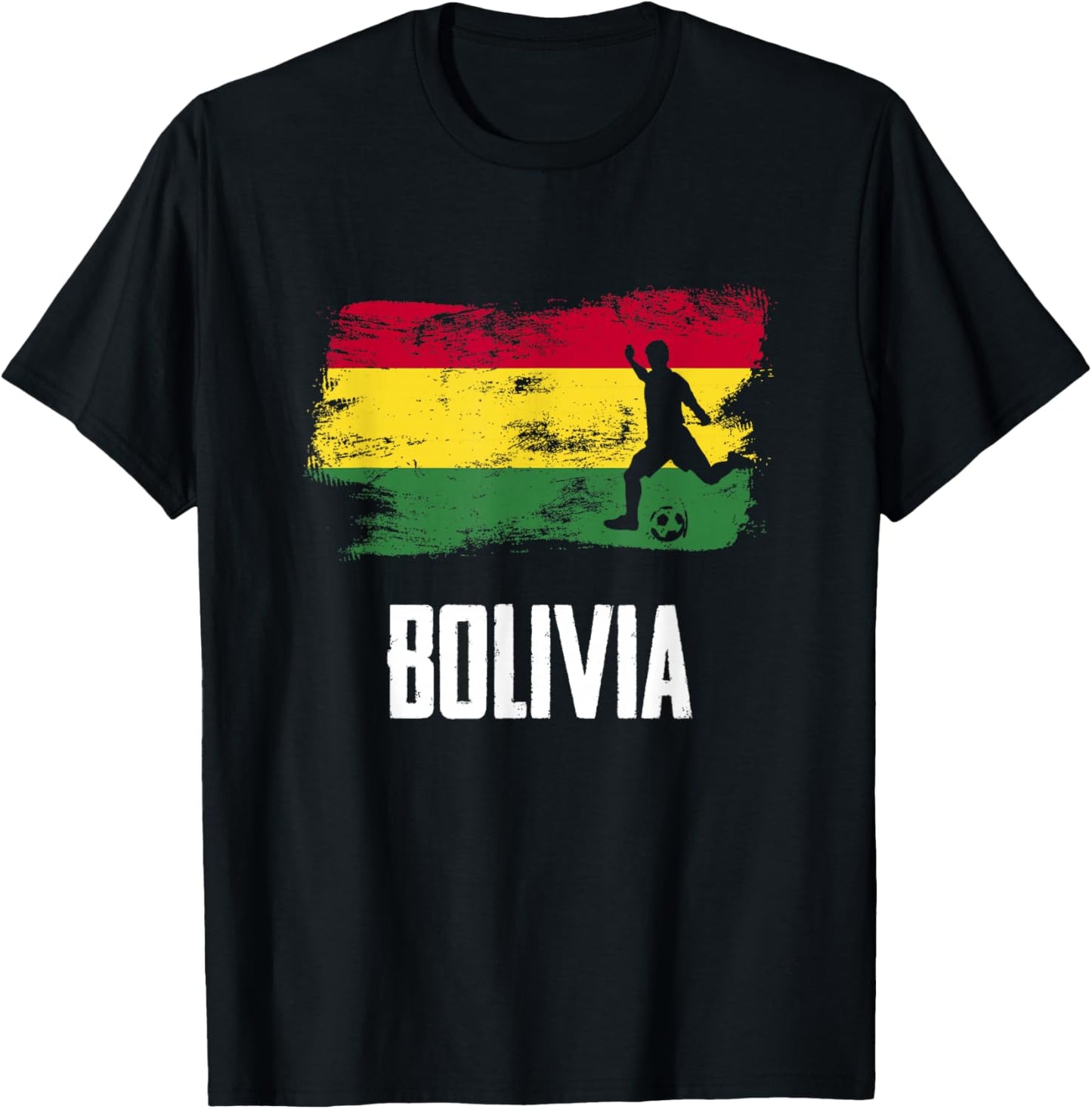 Bolivia Flag Jersey Bolivian Soccer Team Bolivian T-Shirt - T-Shirt | Black