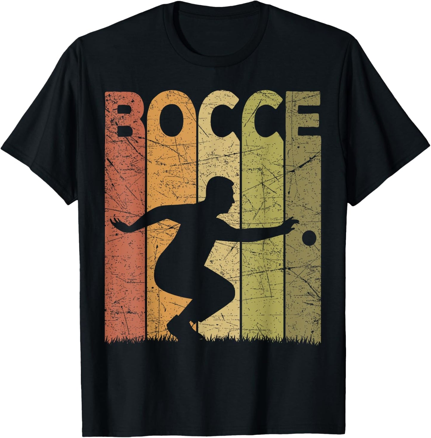 Bocce Vintage Bocce Player Retro Petanque Lover T-Shirt - T-Shirt | Black