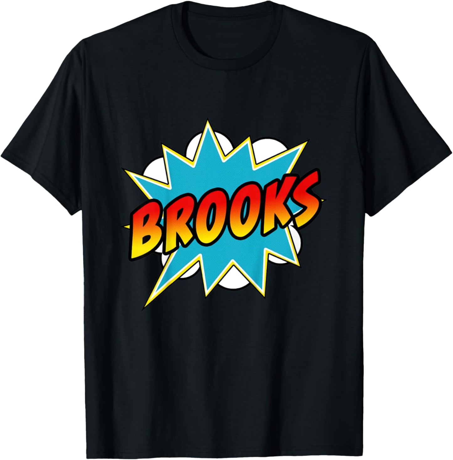 Kids Boys Brooks Comic Book Superhero Name T-Shirt - T-Shirt | Black