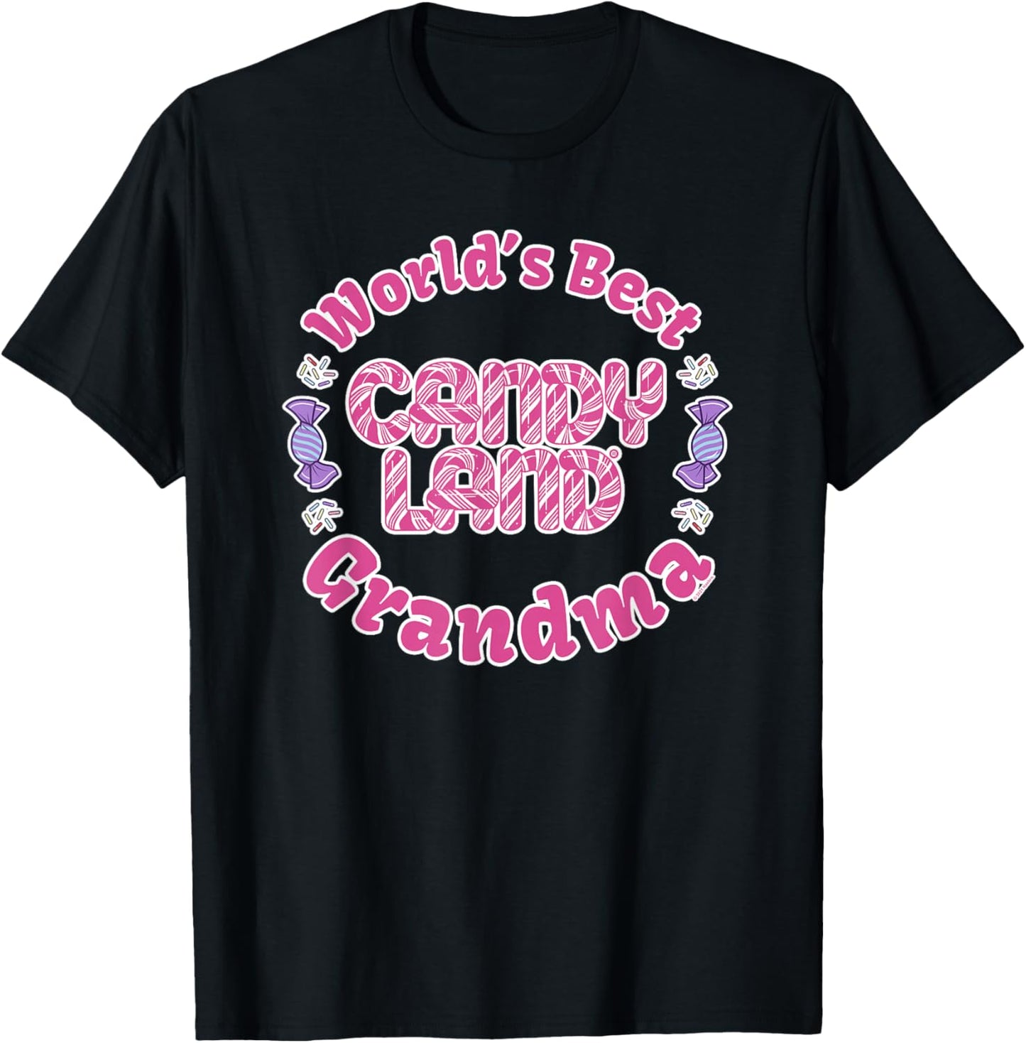 Candy Land Grandparents Day World's Best Grandma T-Shirt - T-Shirt | Black