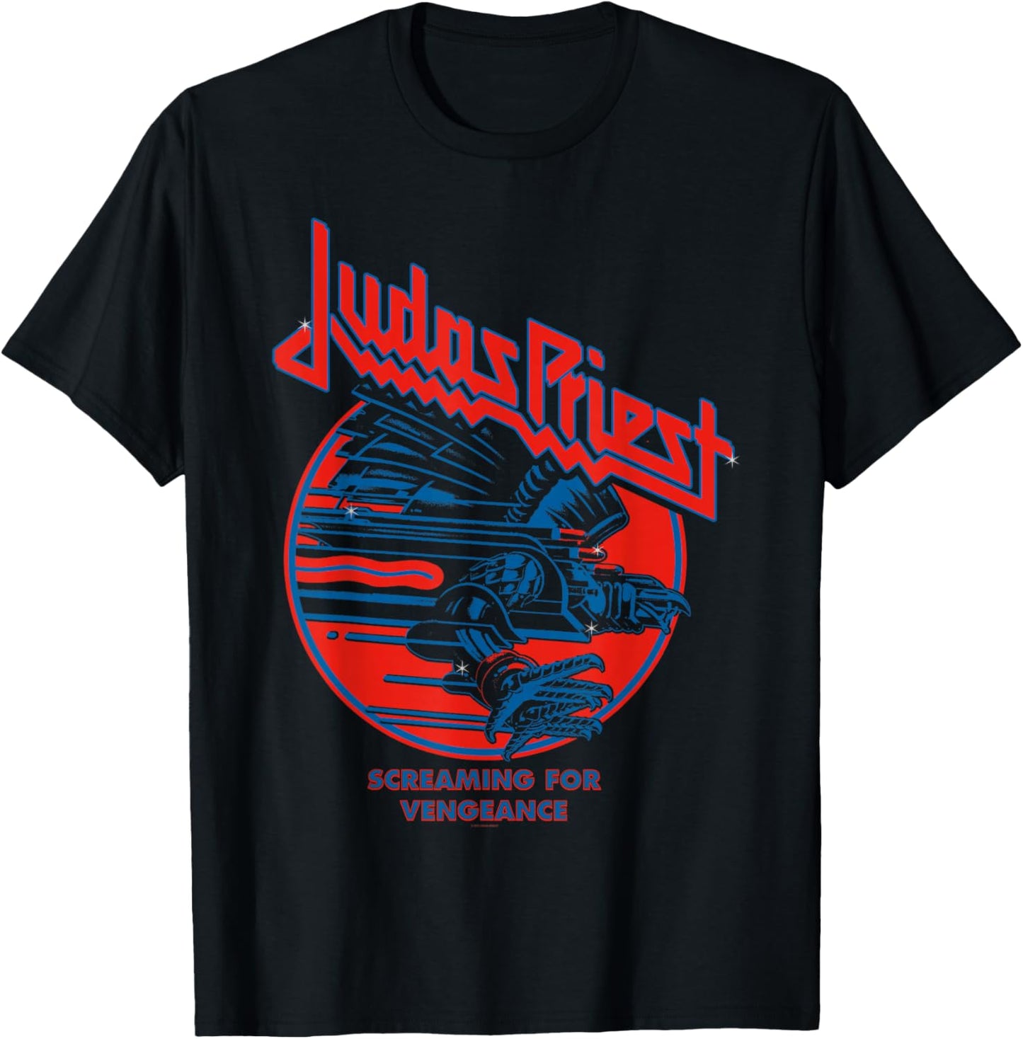 Judas Priest - Screaming for Vengeance Blue Eagle Small T-Shirt - T-Shirt | Black