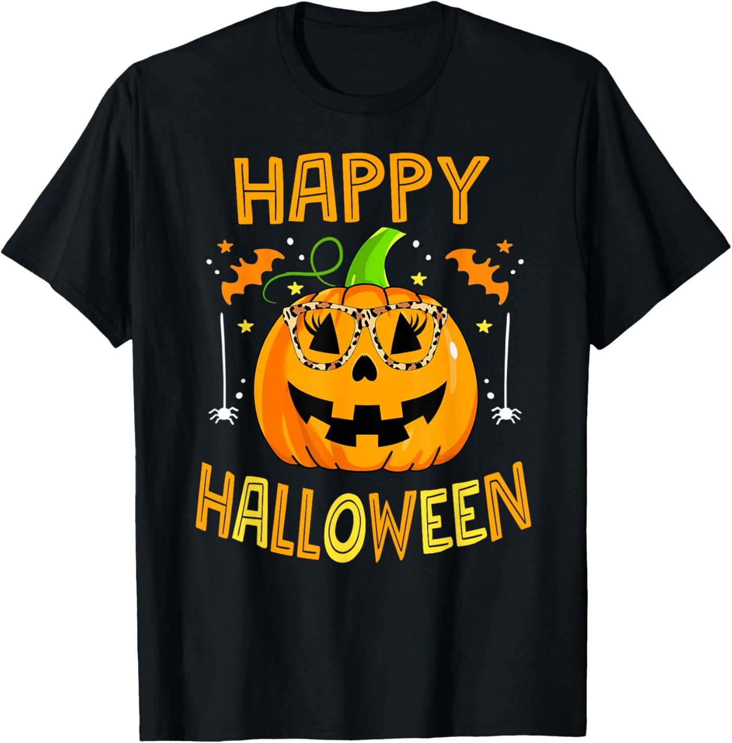 Trick Or Treat Halloween Funny Pumpkin Happy Halloween 2025 T-Shirt - T-Shirt | Black
