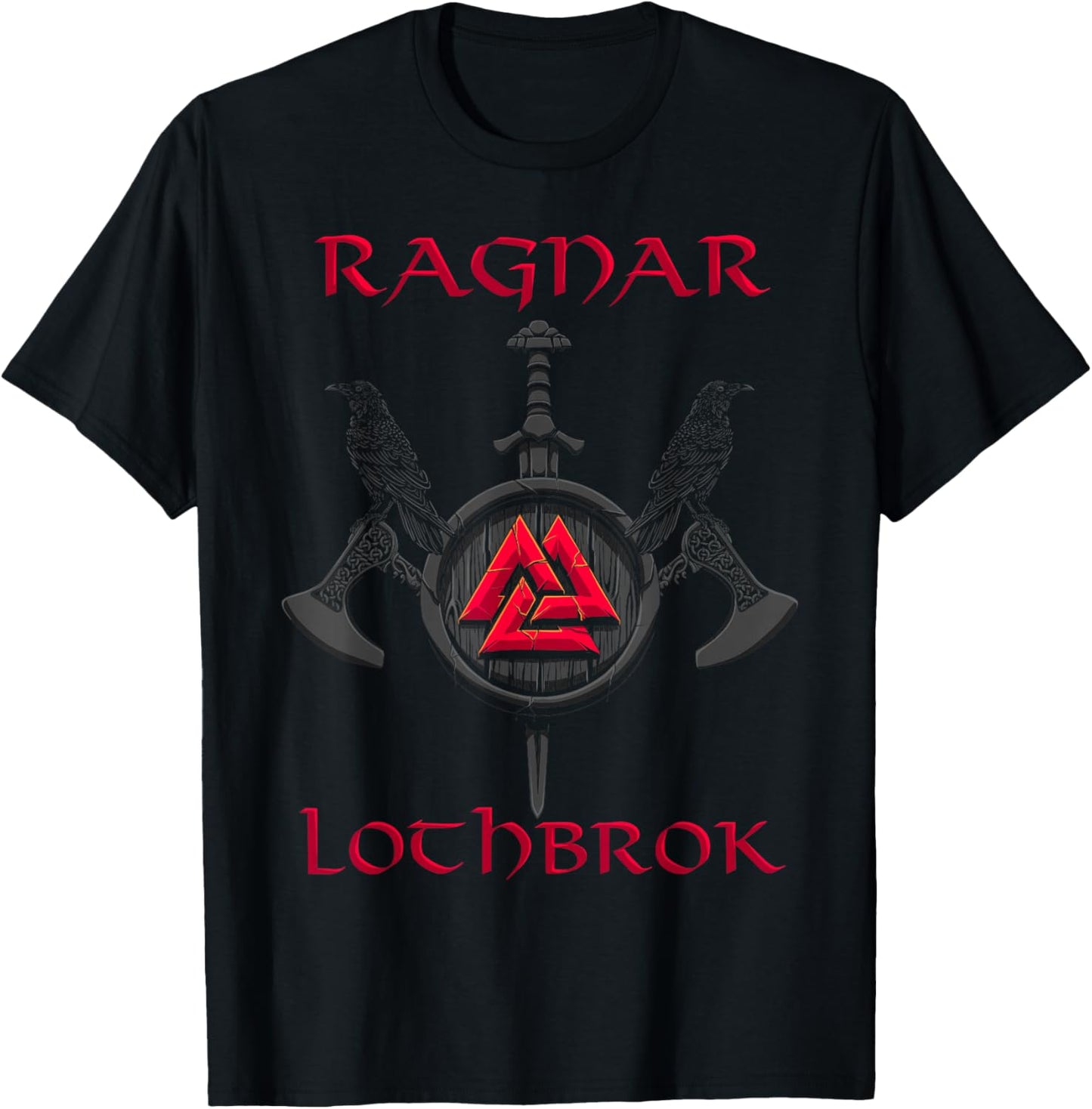 Ragnar Lothbrok - Ragnar Lodbrok - Viking Warrior T-Shirt - T-Shirt | Black