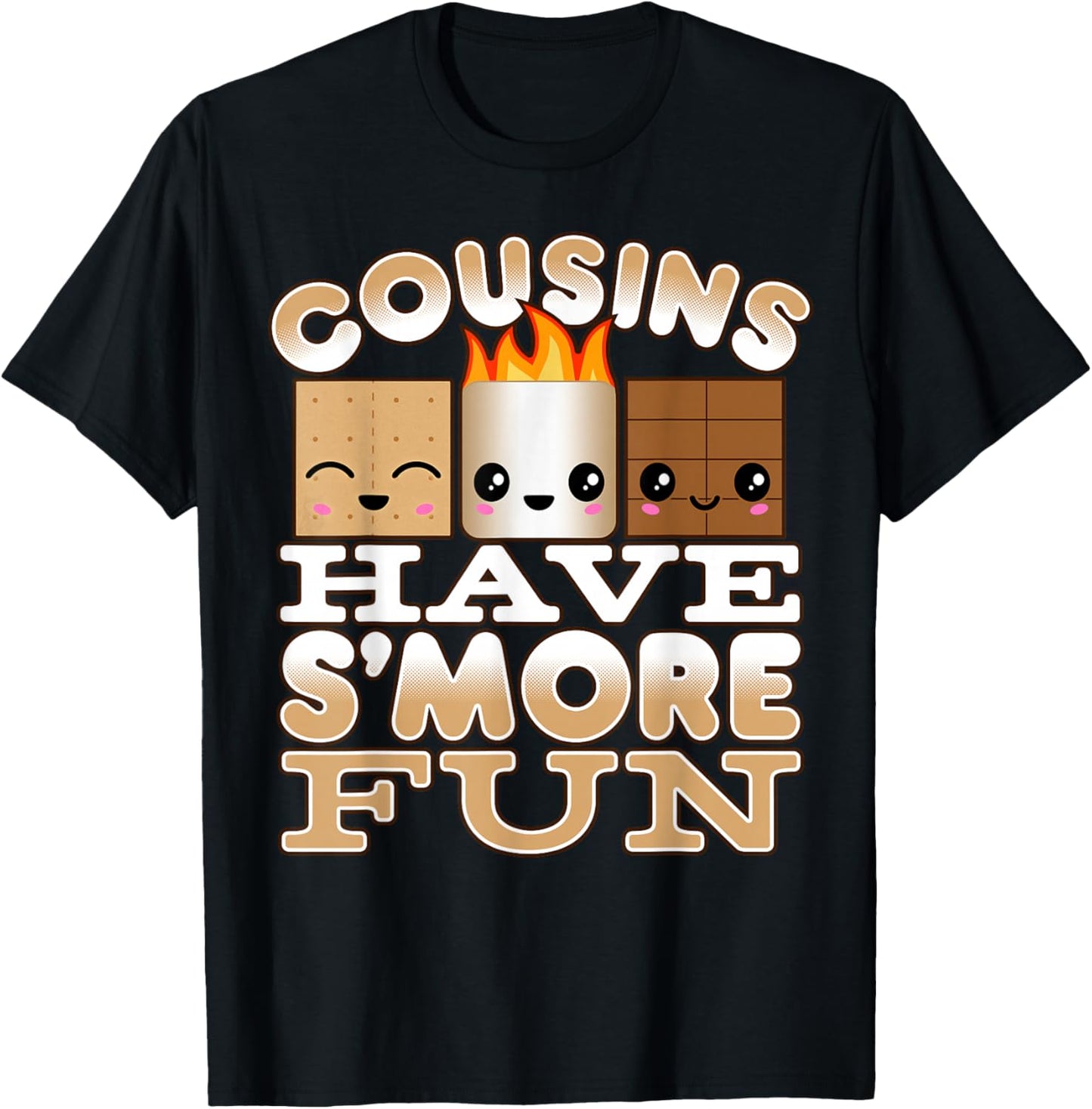 Family Camping Shirts for Kids Cousins Have S'More Fun T-Shirt - T-Shirt | Black