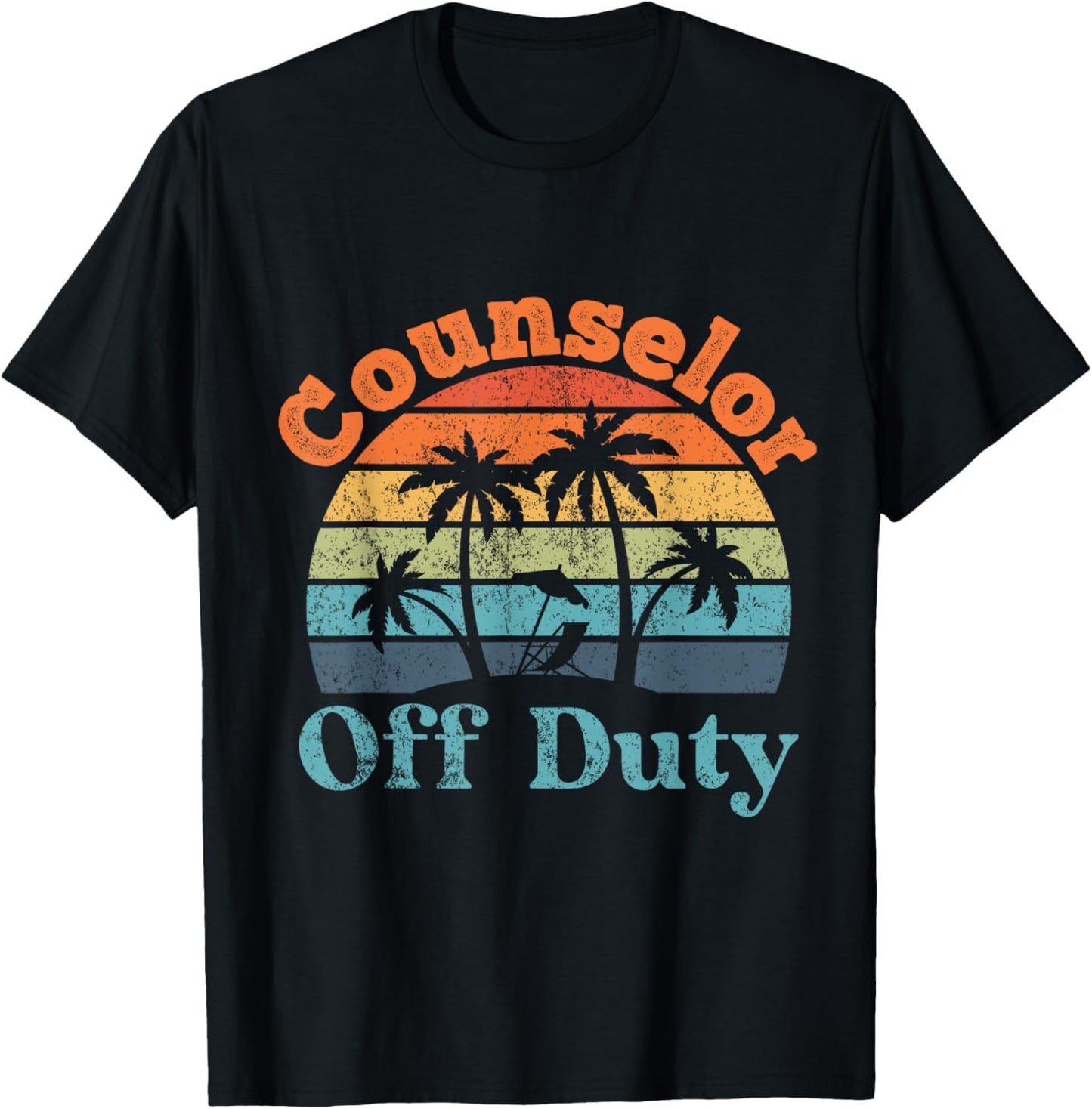 Counselor Off Duty, Summer Break, Funny Retirement T-Shirt - T-Shirt | Black