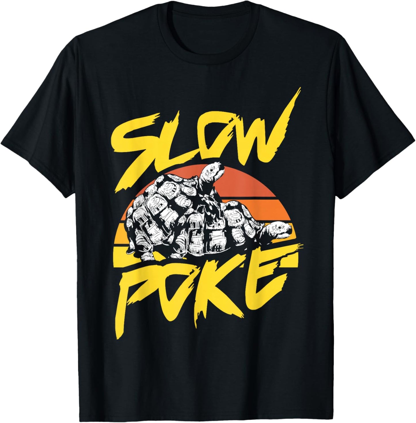 Funny - Slow Poke Turtle - Vintage Slowpoke T-Shirt - T-Shirt | Black