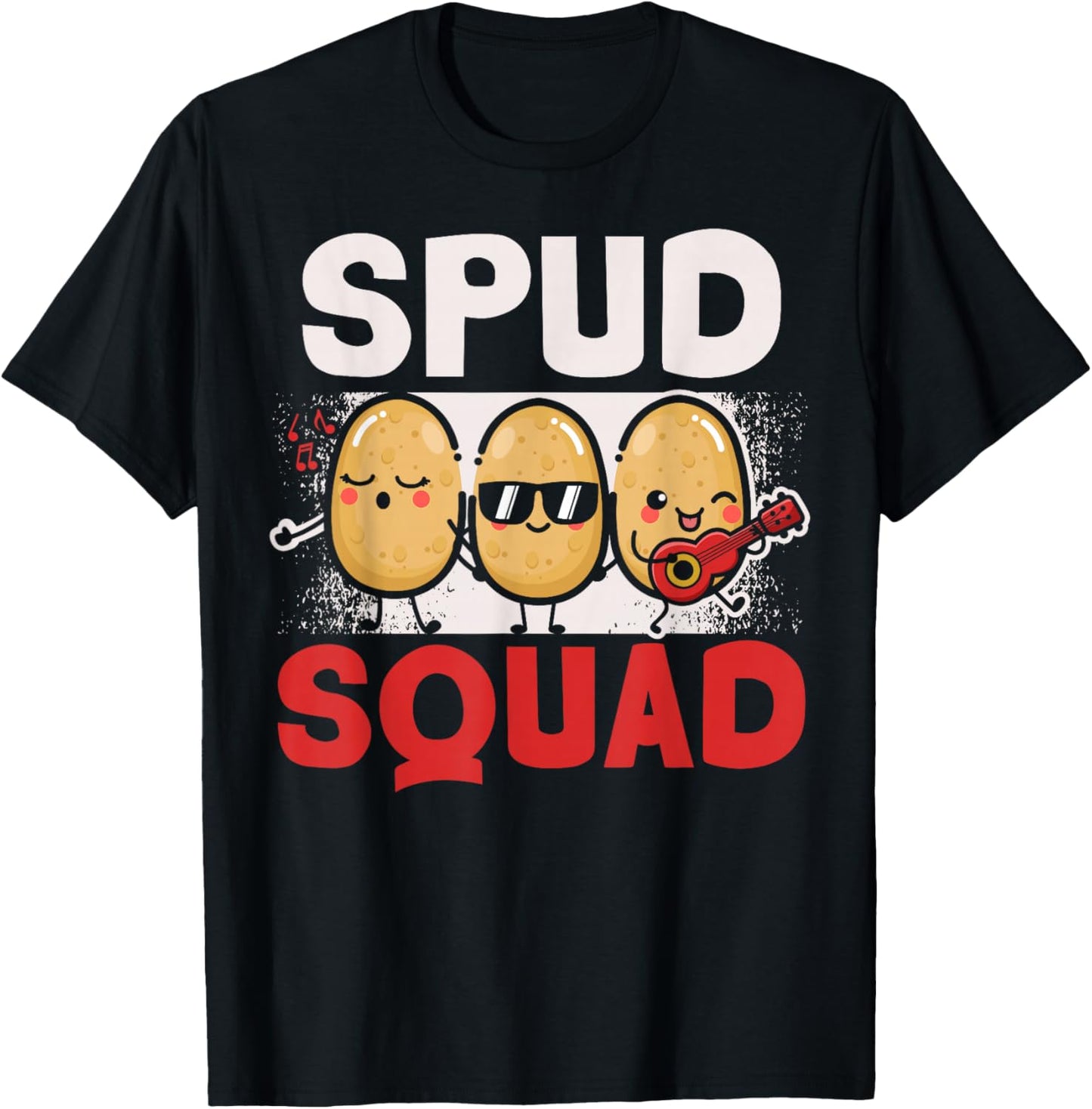 Spud Squad Potato Lover Vegan French Fries Tater Tots T-Shirt - T-Shirt | Black