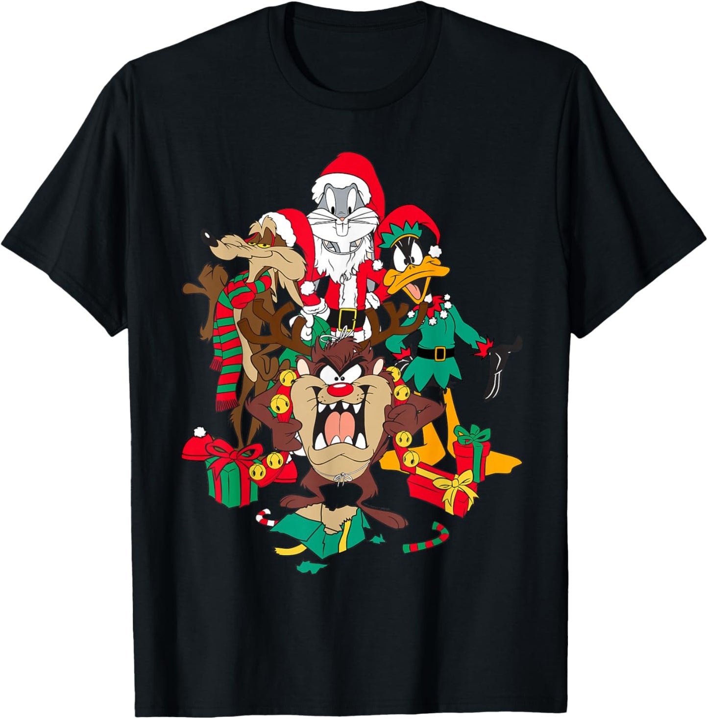 Looney Tunes Christmas T-Shirt - T-Shirt | Black